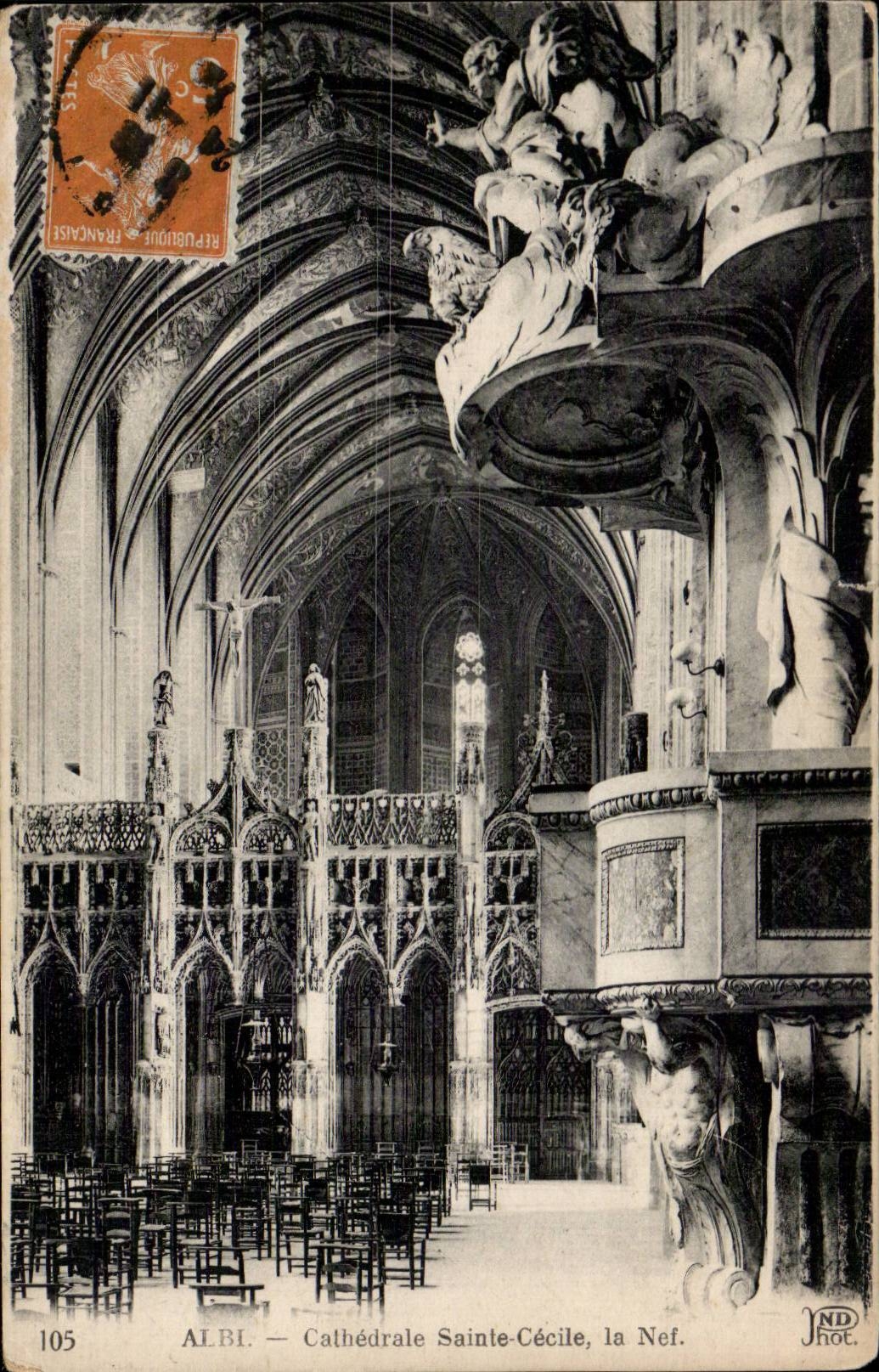 CPA Albi la catedral Sainte Cecile el cubo