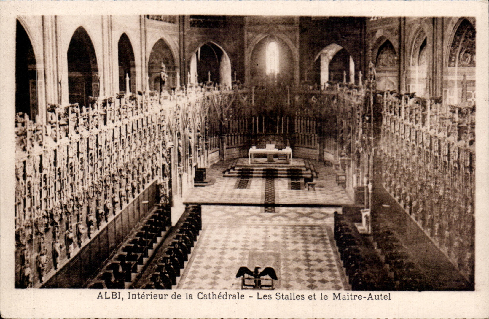 La catedral Sainte Cecile Interieur de CPA Albi atasca y el puente principal del horno