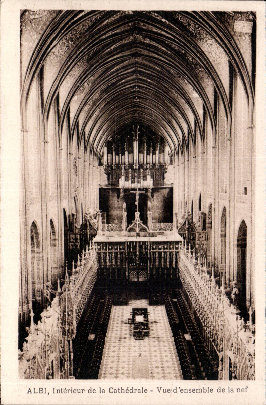 Catedral co de CPA Albi Cecile Interieur visto junto del cubo