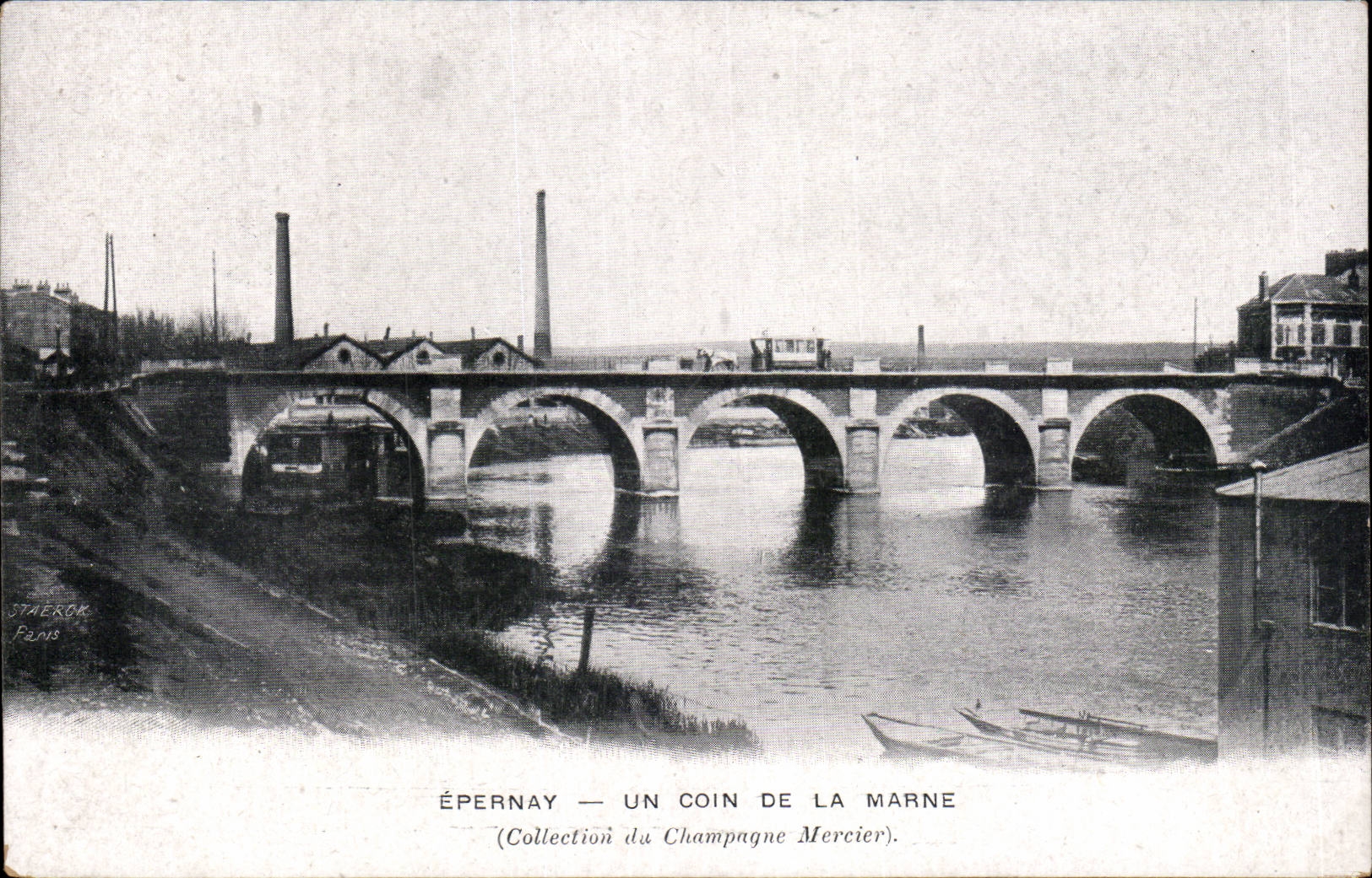 CPA Epernay Un coin de la Marne 
