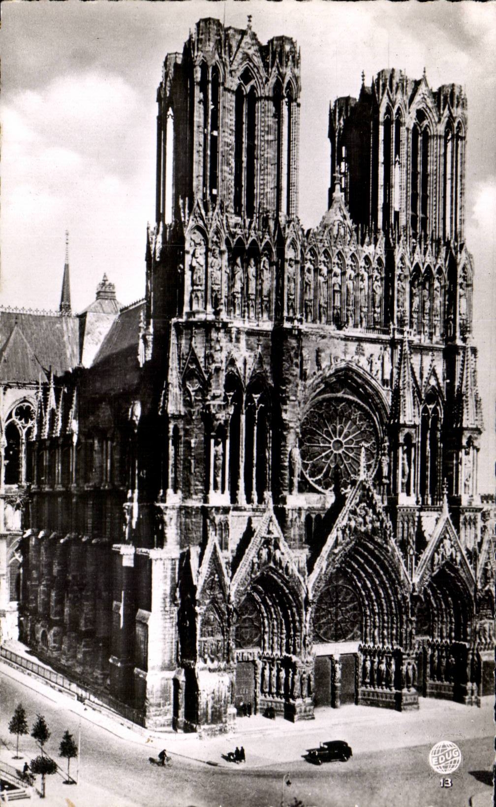 CPA Reims the cathedral