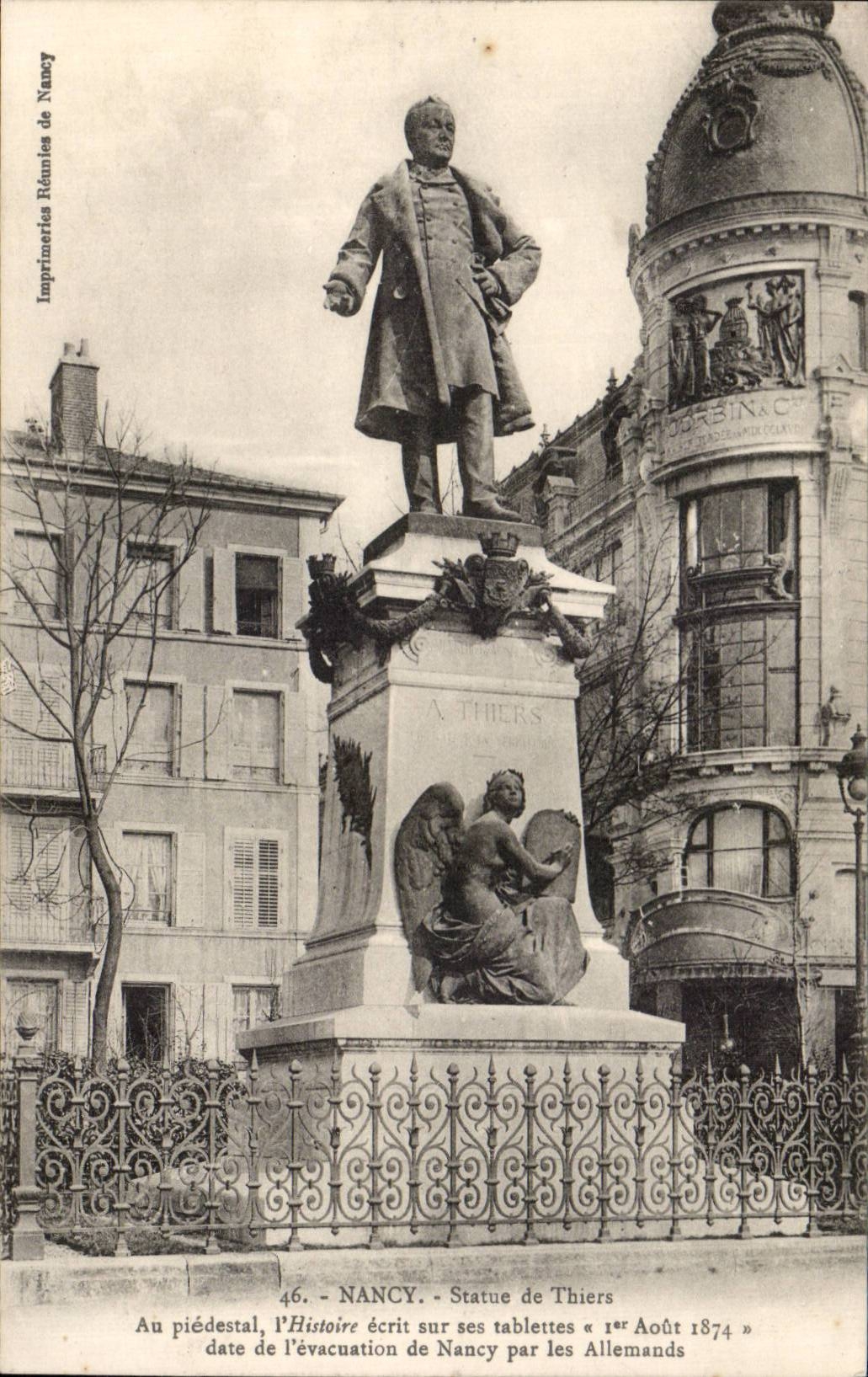 CPA Nancy Statue de Thiers