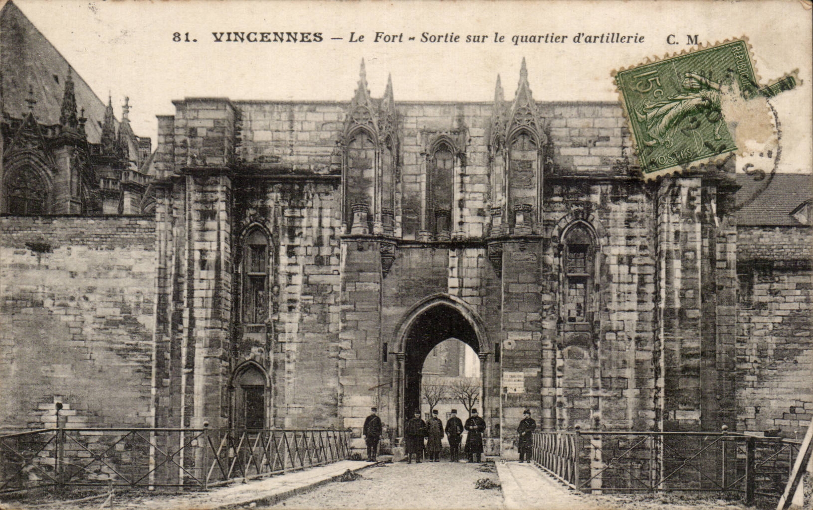 CPA Vincennes strong the Exit on the district artillery