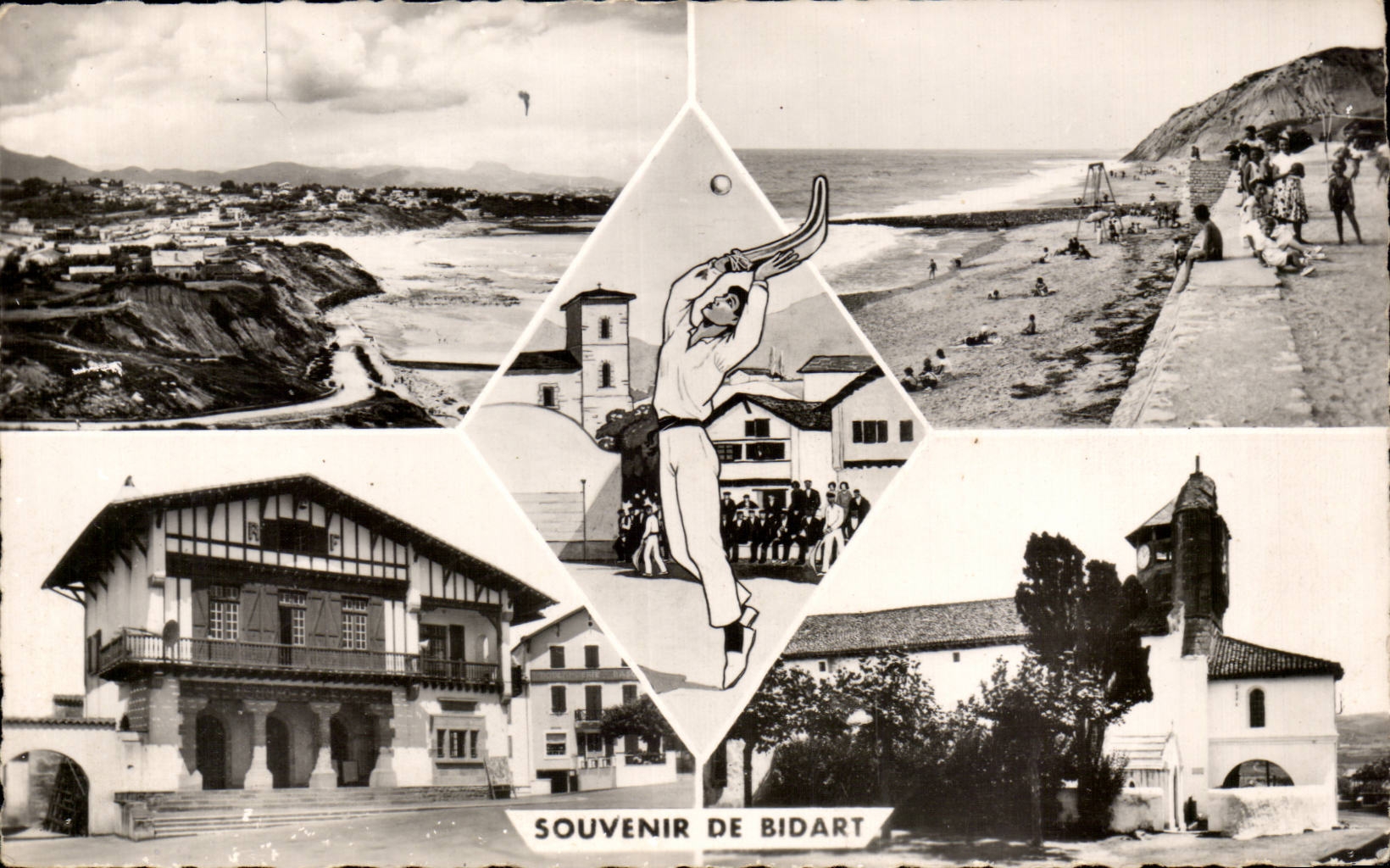 CPSM Souvenir of Bidart Winds into a ball Basque