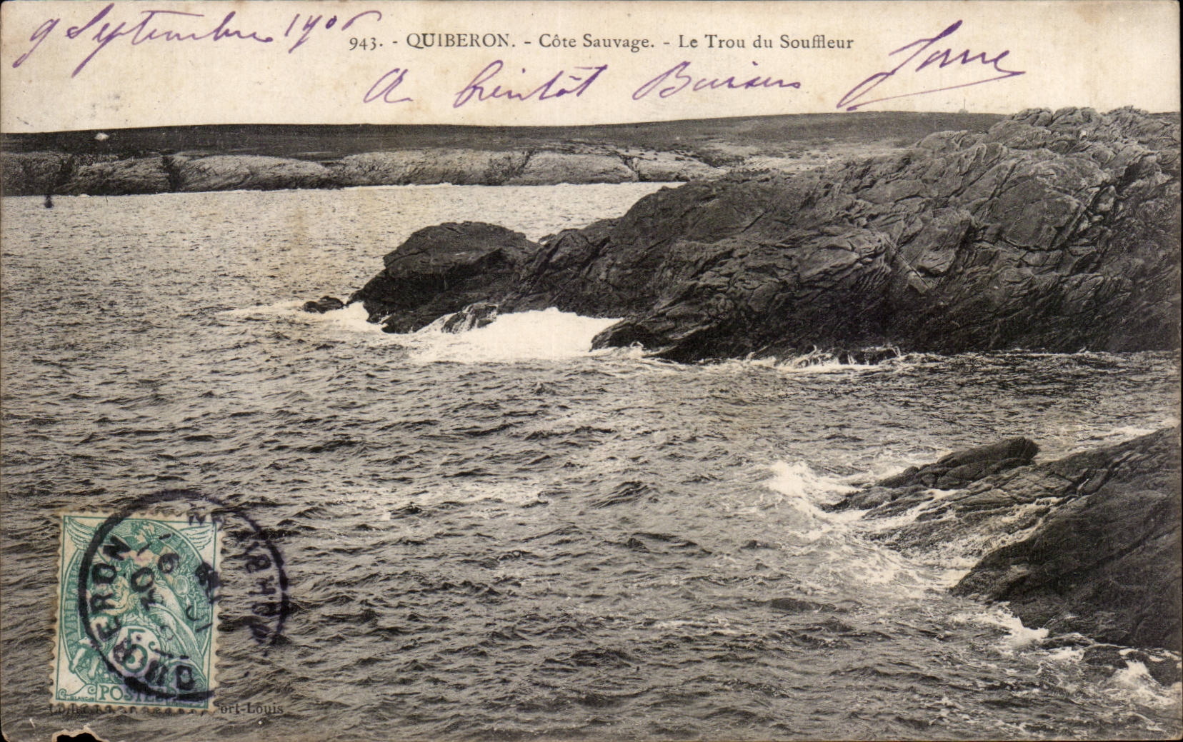 CPA Quiberon Dimensions Wild the hole of the blower