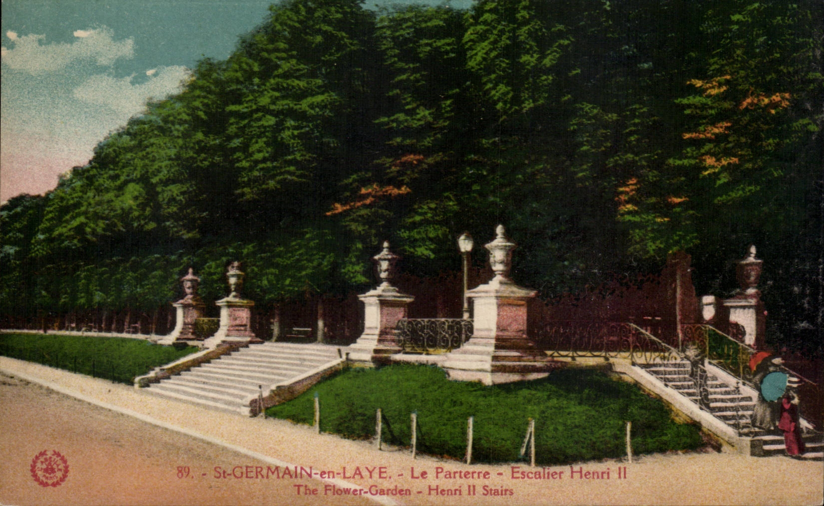 CPA St Germain en Laye Le parterre Escalier Henri II