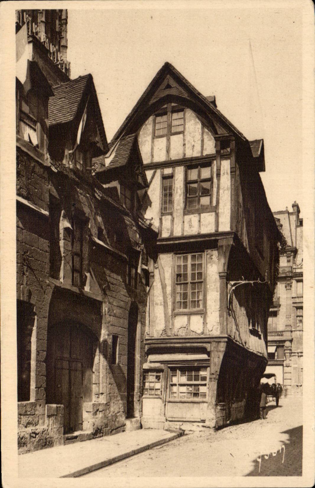 CPA Rouen Vieilles maisons rue Saint Romain