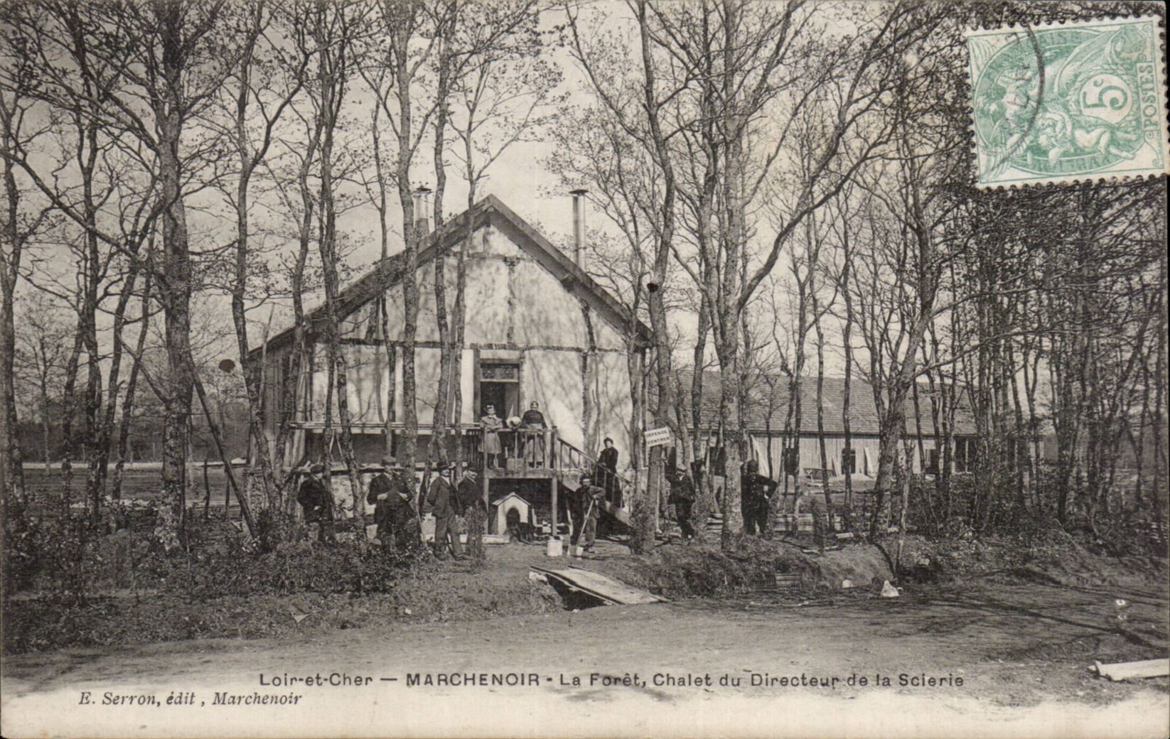 CPA Marchenoir la cabana del pais del taladro del director de la serreria