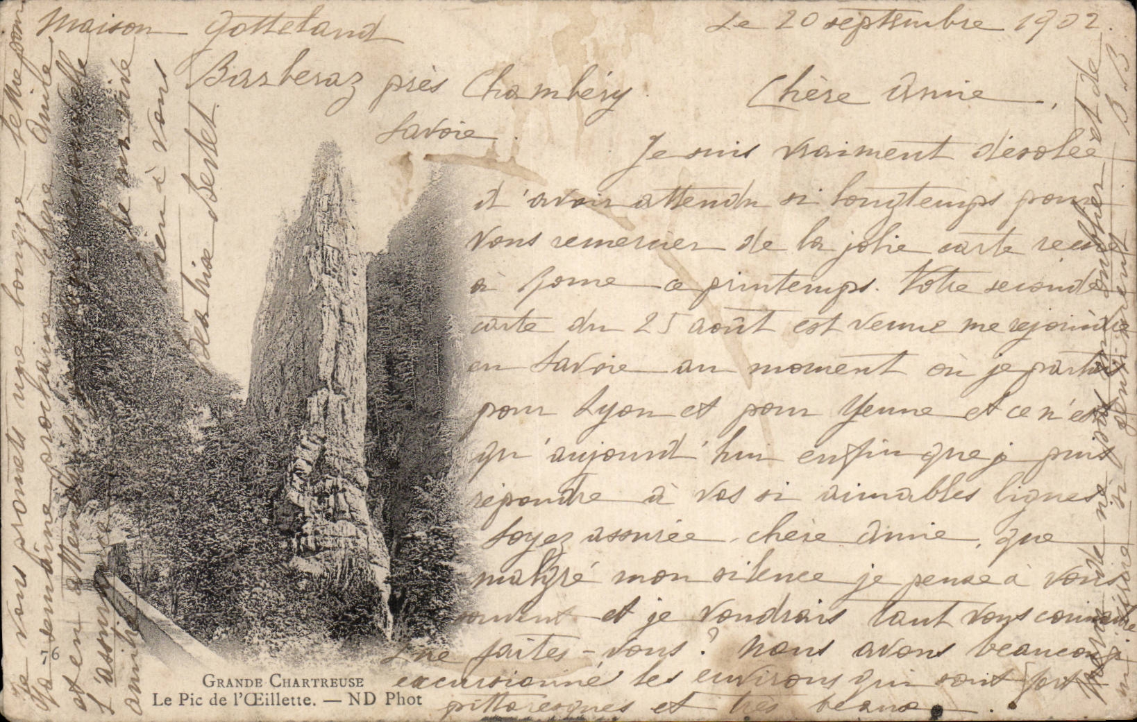 CPA grande chartreuse el pico de la amapola del aceite