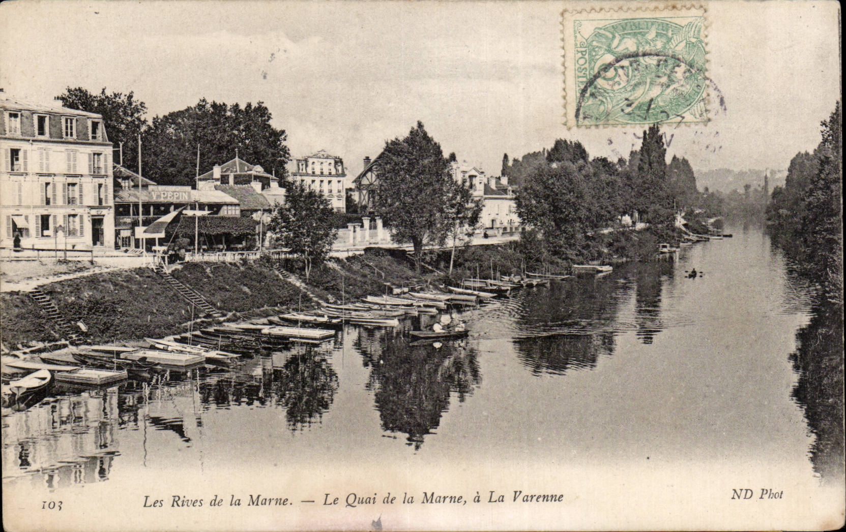 CPA banks of the Marne the quay of the Marne to the Game preserve