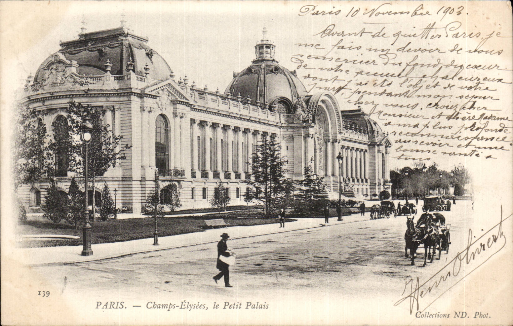CPA Paris Champs Elysees the small palace