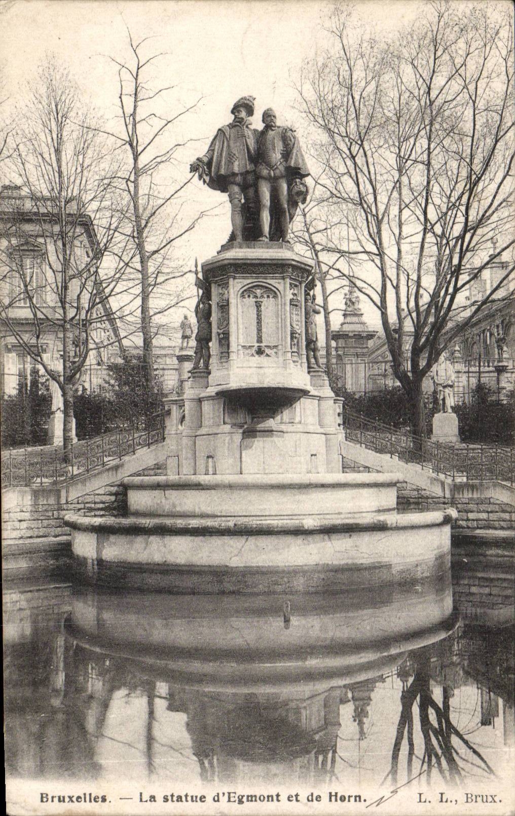 CPA Brussels Statue Egmont and of Hern