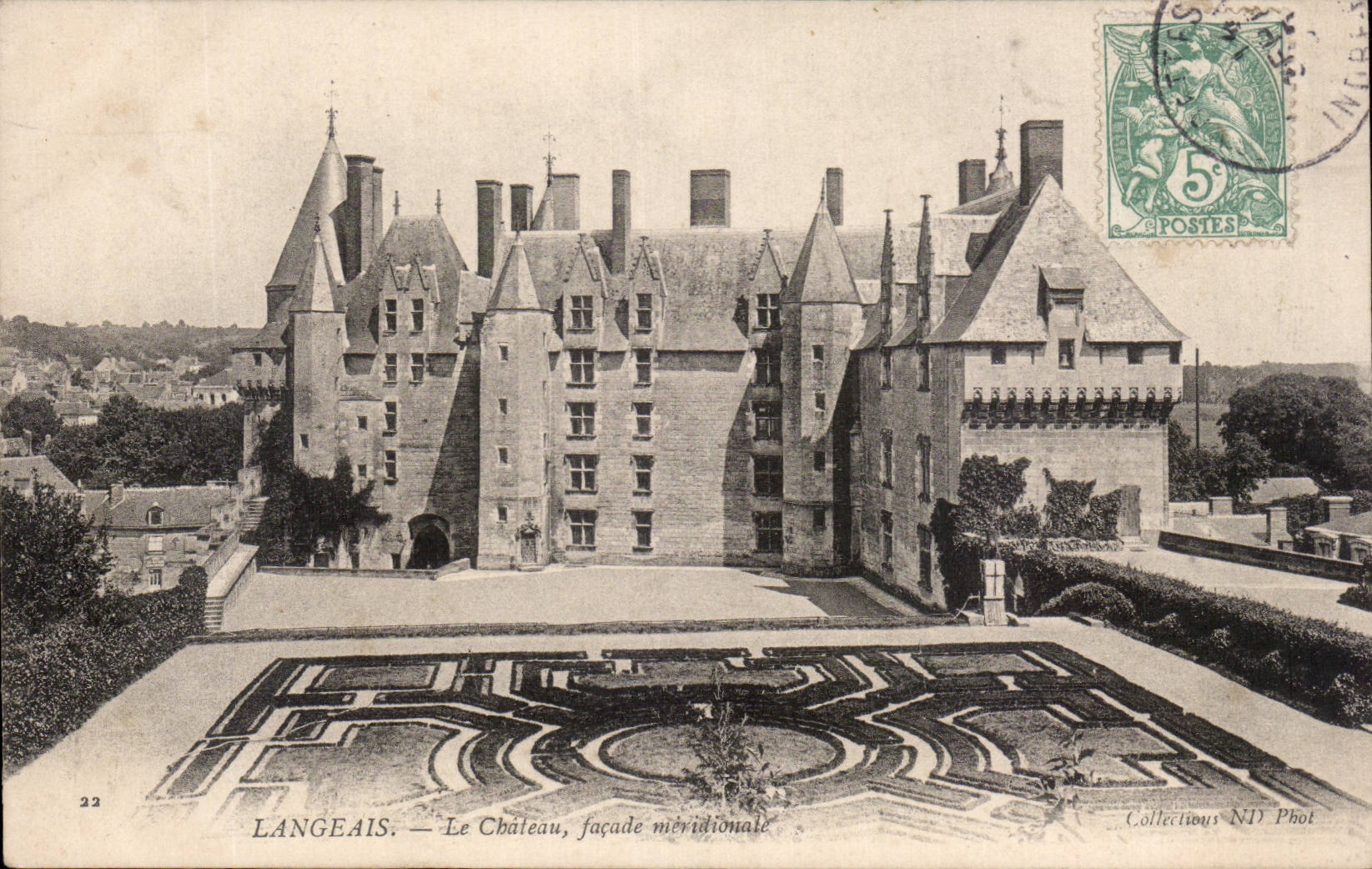 CPA Langeais the castle southernmost frontage