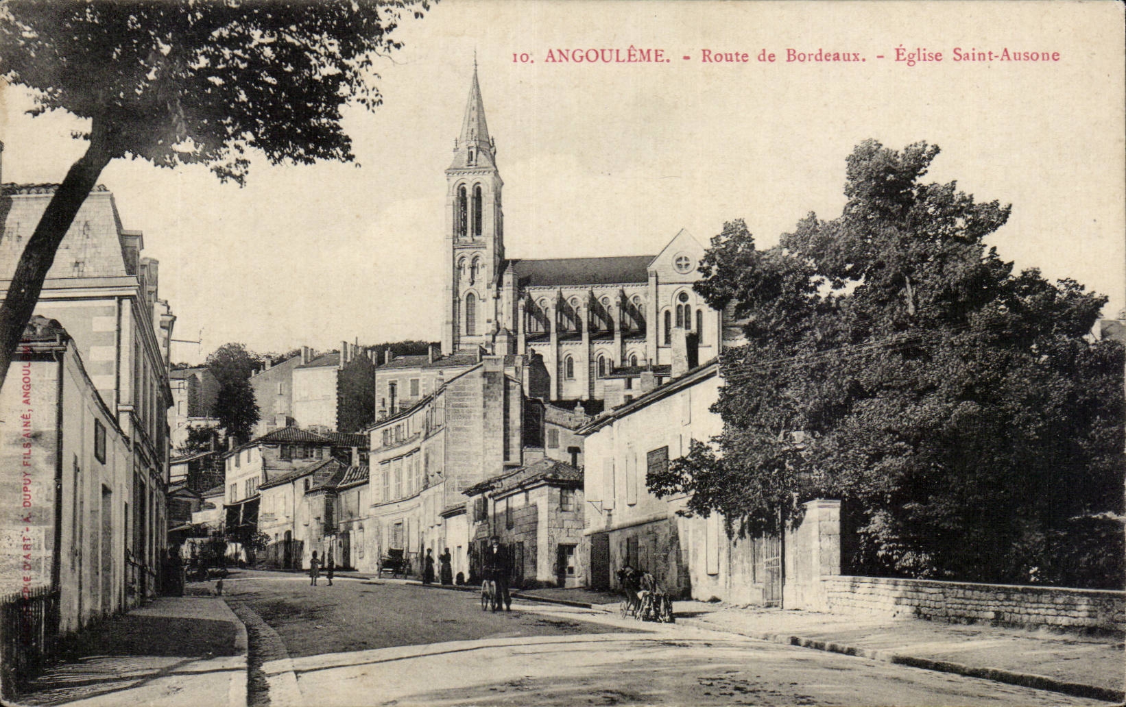 CPA Angouleme Route de Bordeaux Eglise Saint Ausone