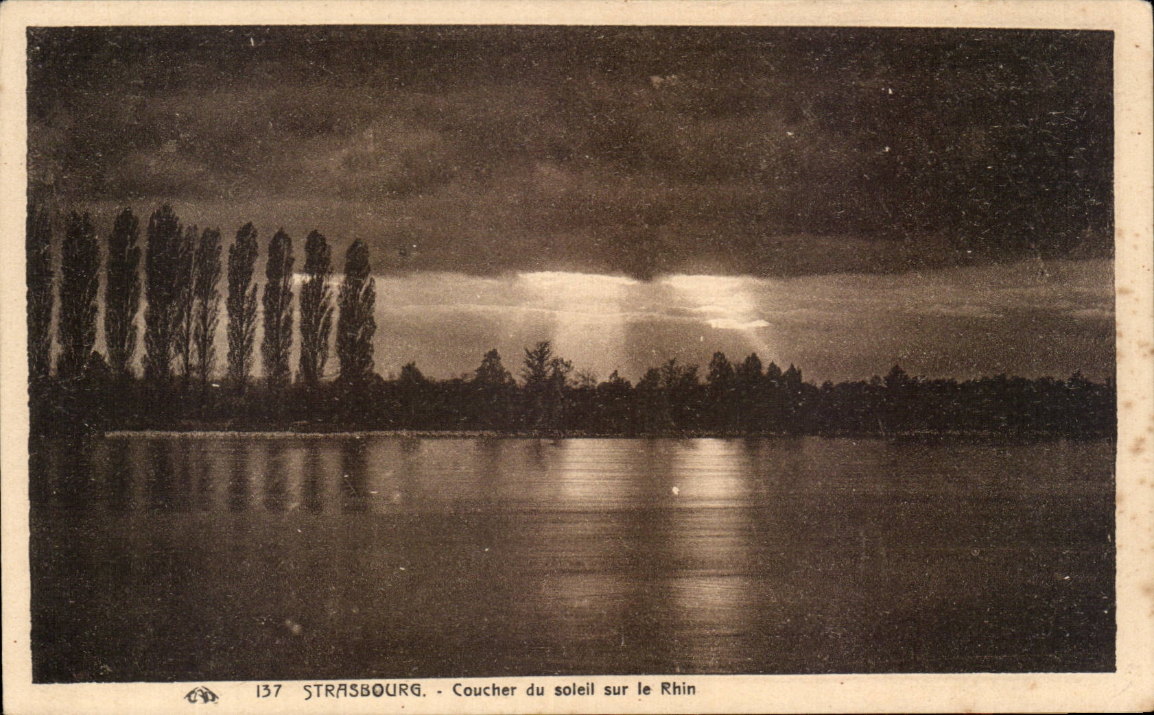 CPA Strasbourg To lay down sun on the Rhine