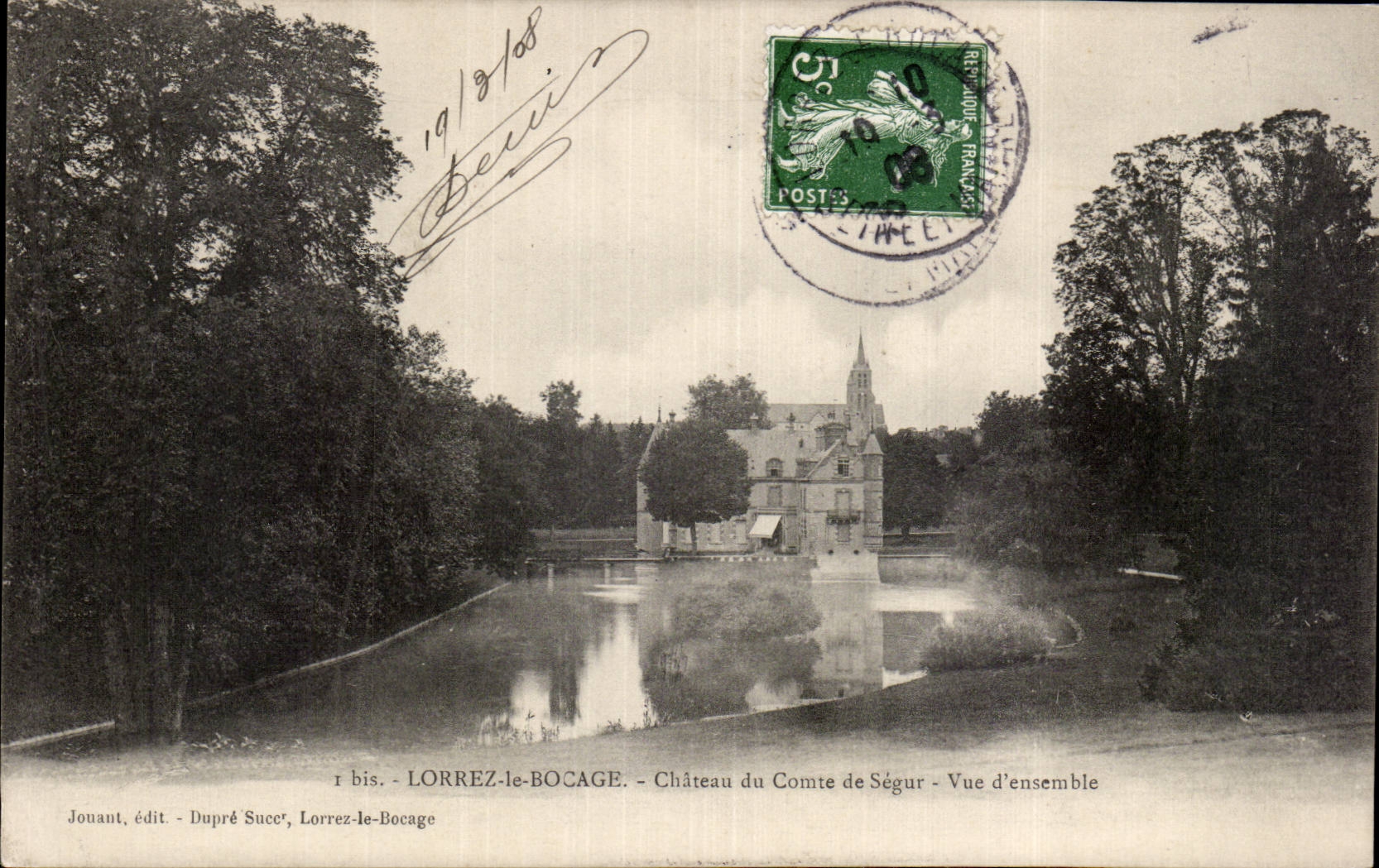 CPA Lorrez Scrap-metal Castle of the Count de Segur Seen together