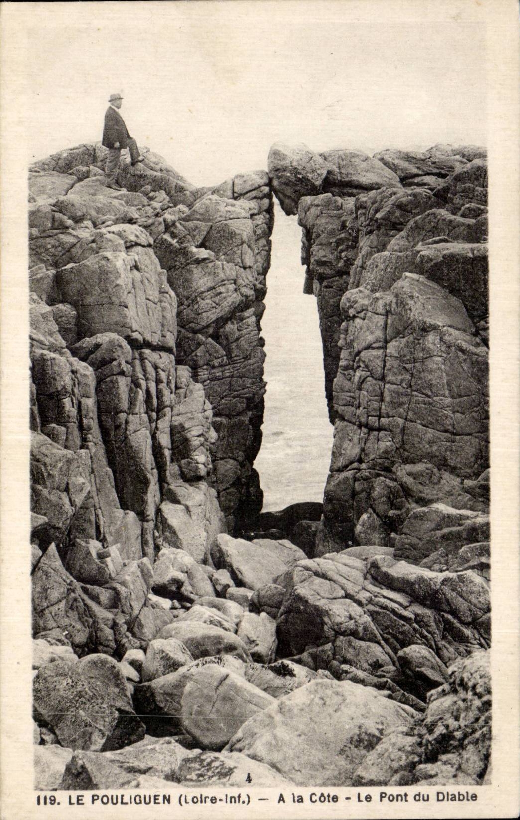 CPA Pouliguen With the dimension the bridge of the devil