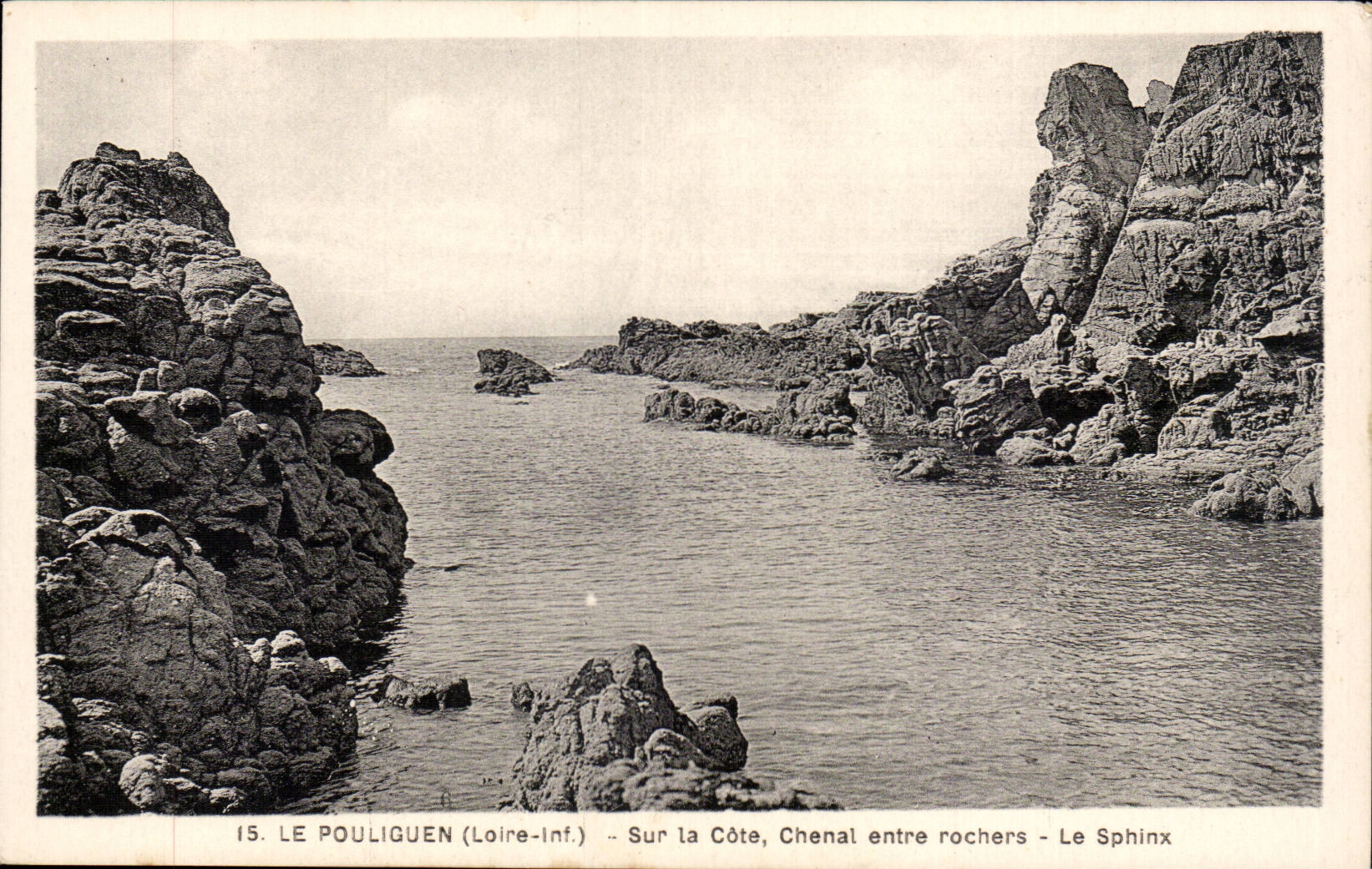 CPA Pouliguen On the dimension Channel between rocks the sphinx