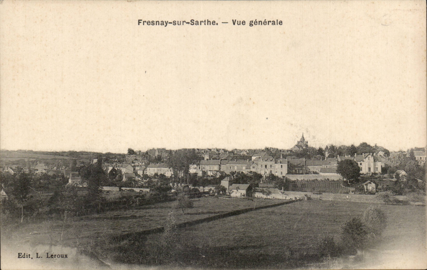 CPA Fresnay on the Sarthe View