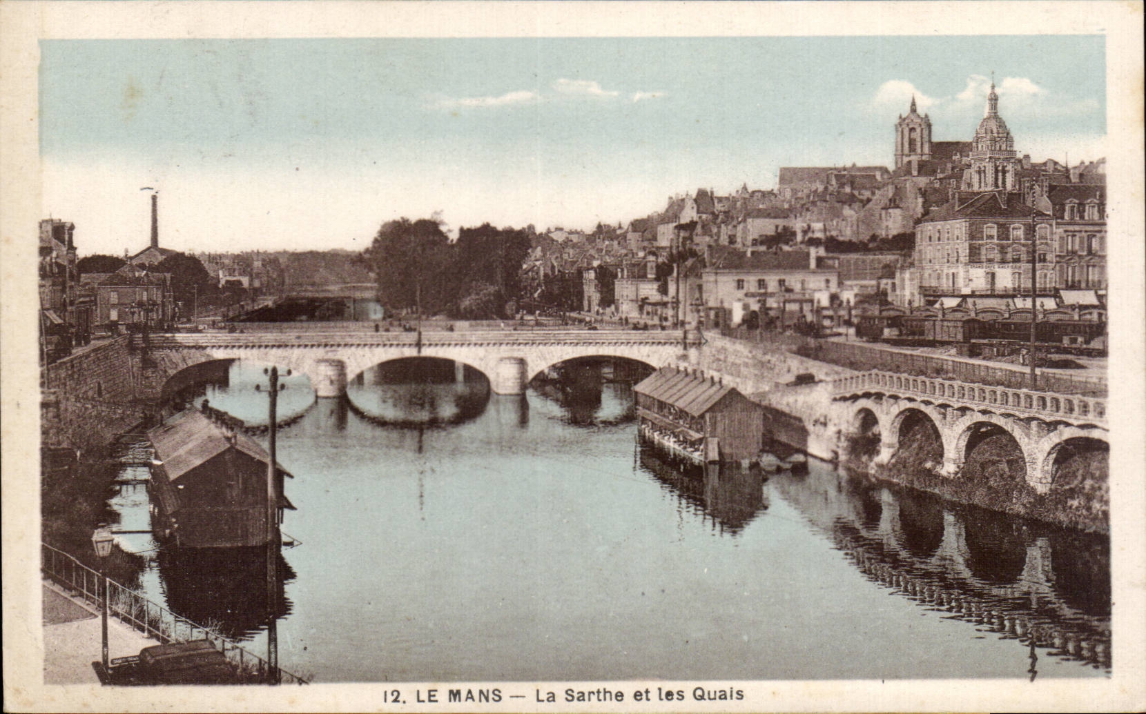 CPA Mans the Sarthe and quays