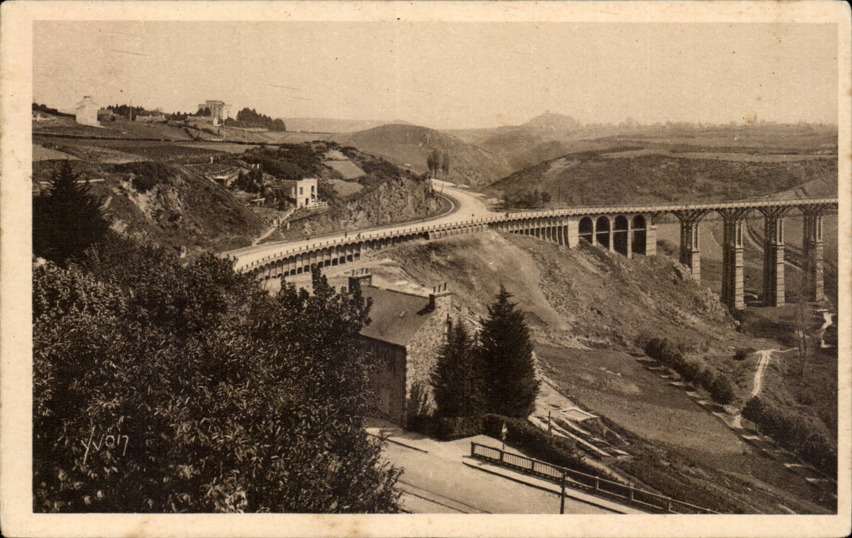 CPA St Brieuc the works art of the viaduct of Toupin
