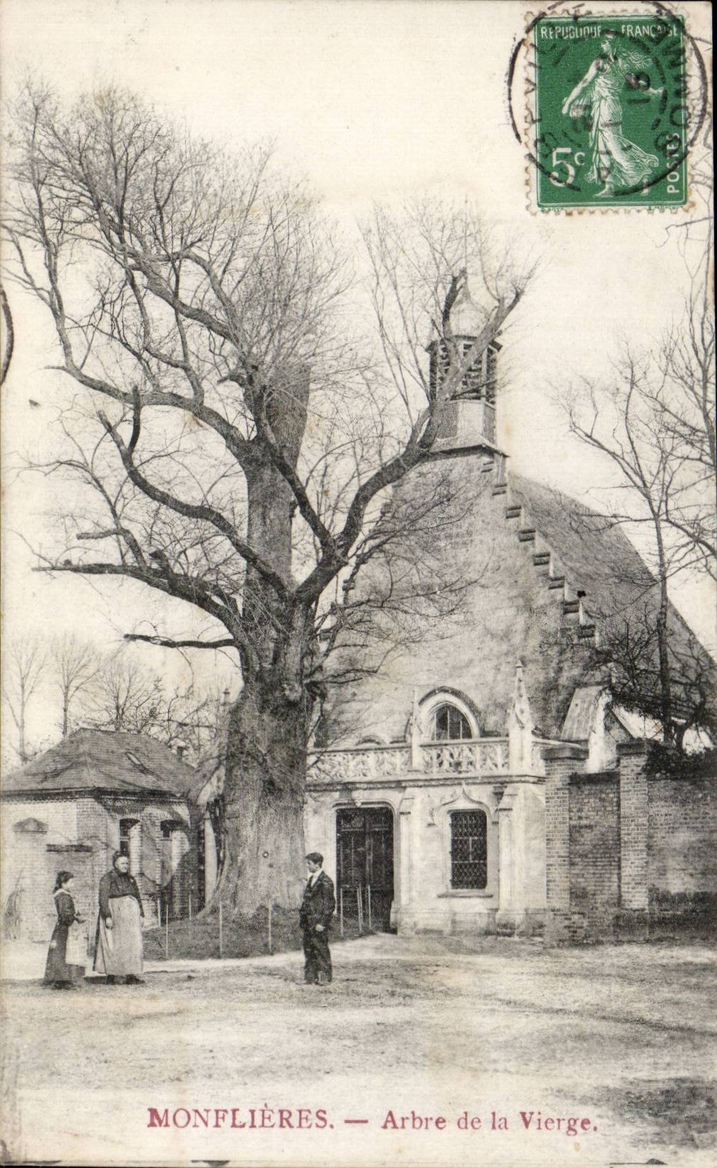 CPA Monflieres Tree of the virgin