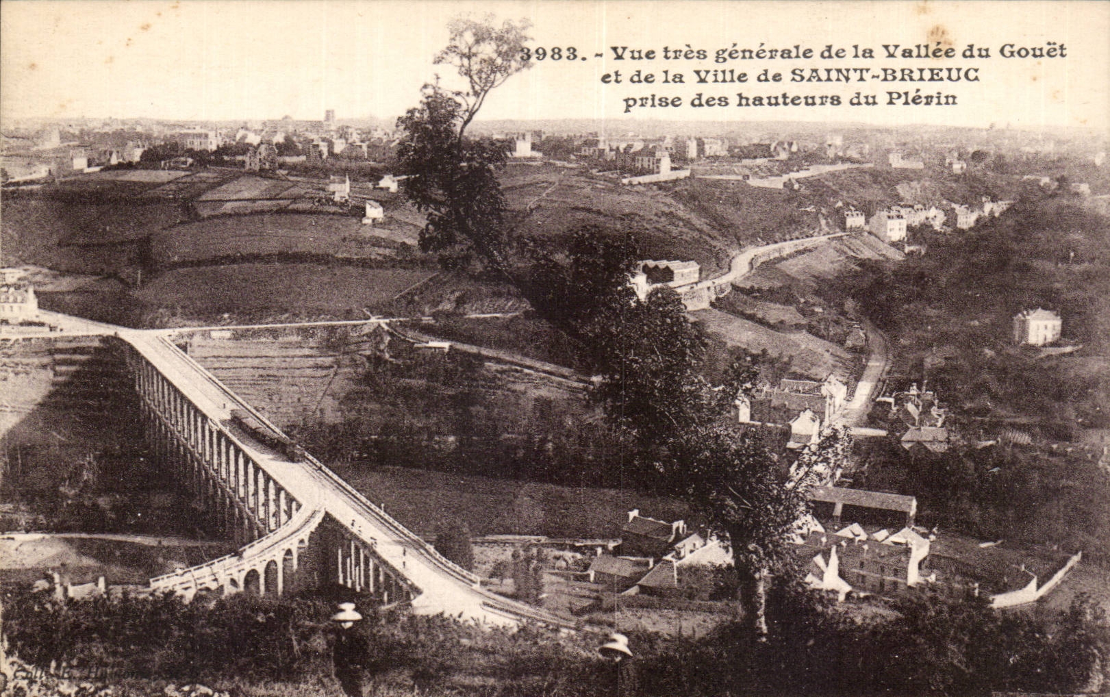 CPA St Brieuc View of the valley of Gouet taken heights of Plerin