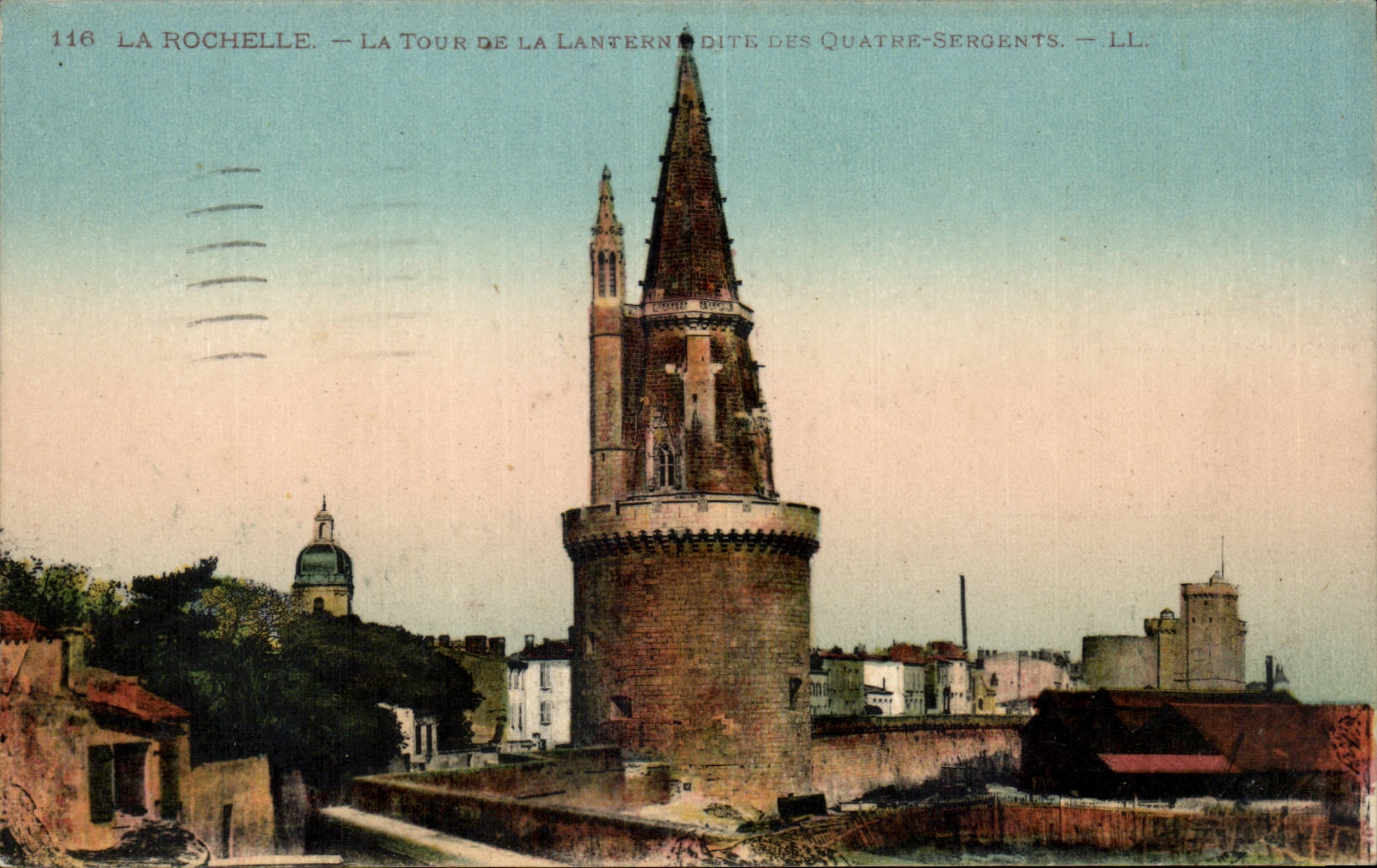 CPA La Rochelle la torre de la linterna sabida en fecha los cuatro sargentos