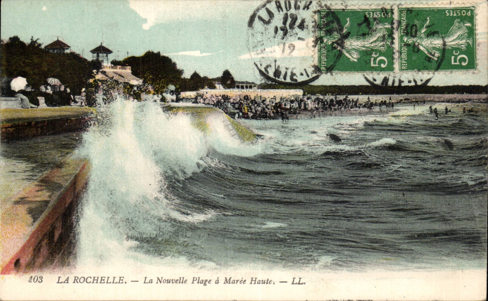 CPA La Rochelle la nueva playa tiene alta marea