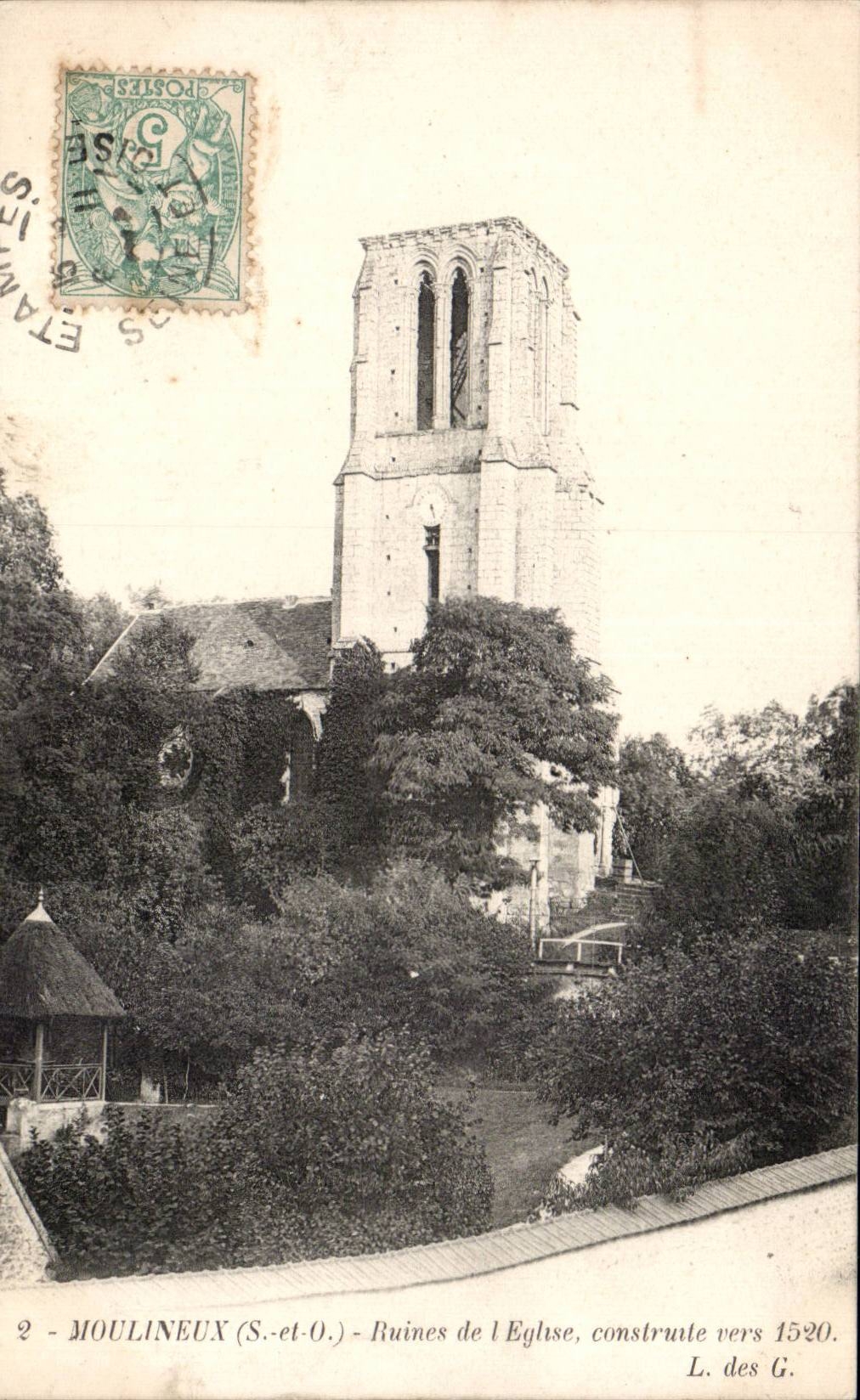CPA Moulineux Ruins of church built about 1520