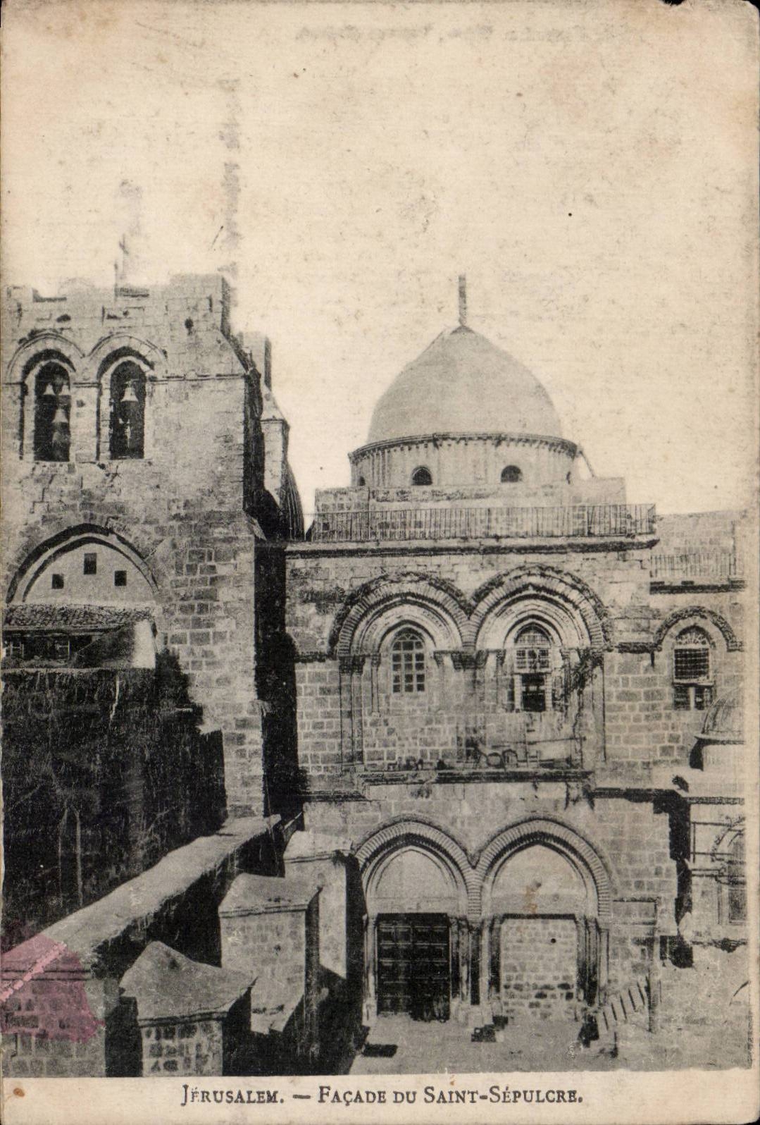 CPA Israel Jerusalem Frontage of Saint the Sepulchre