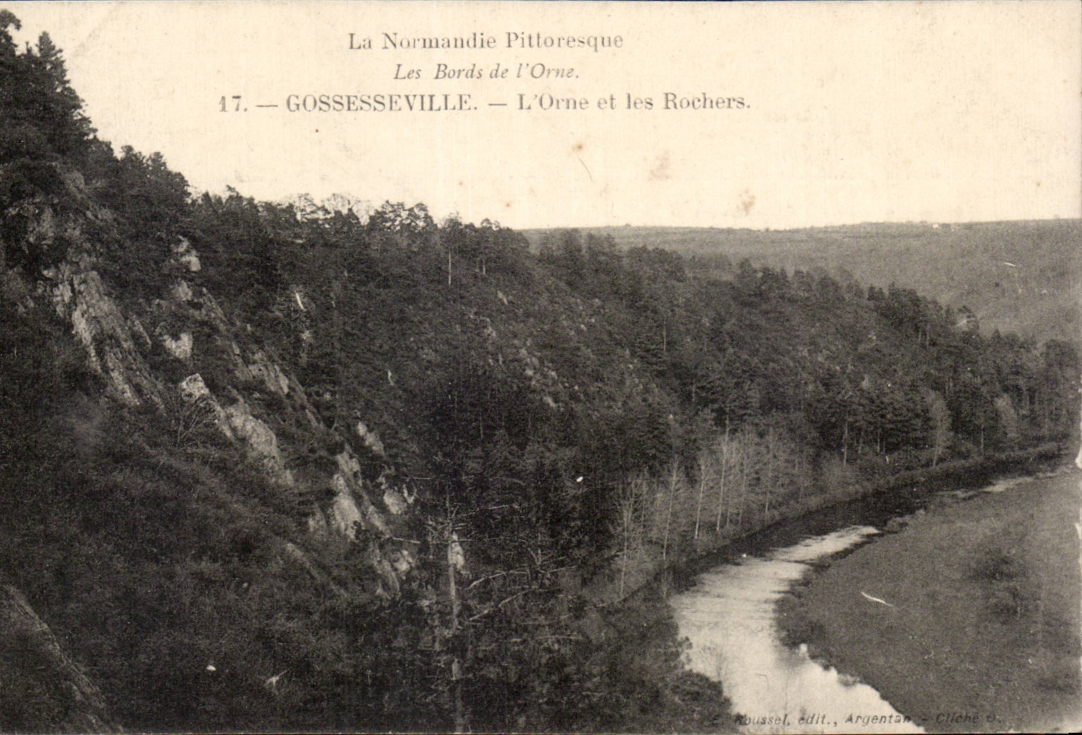 CPA Gossesseville Orne and the Bords rocks of decorates