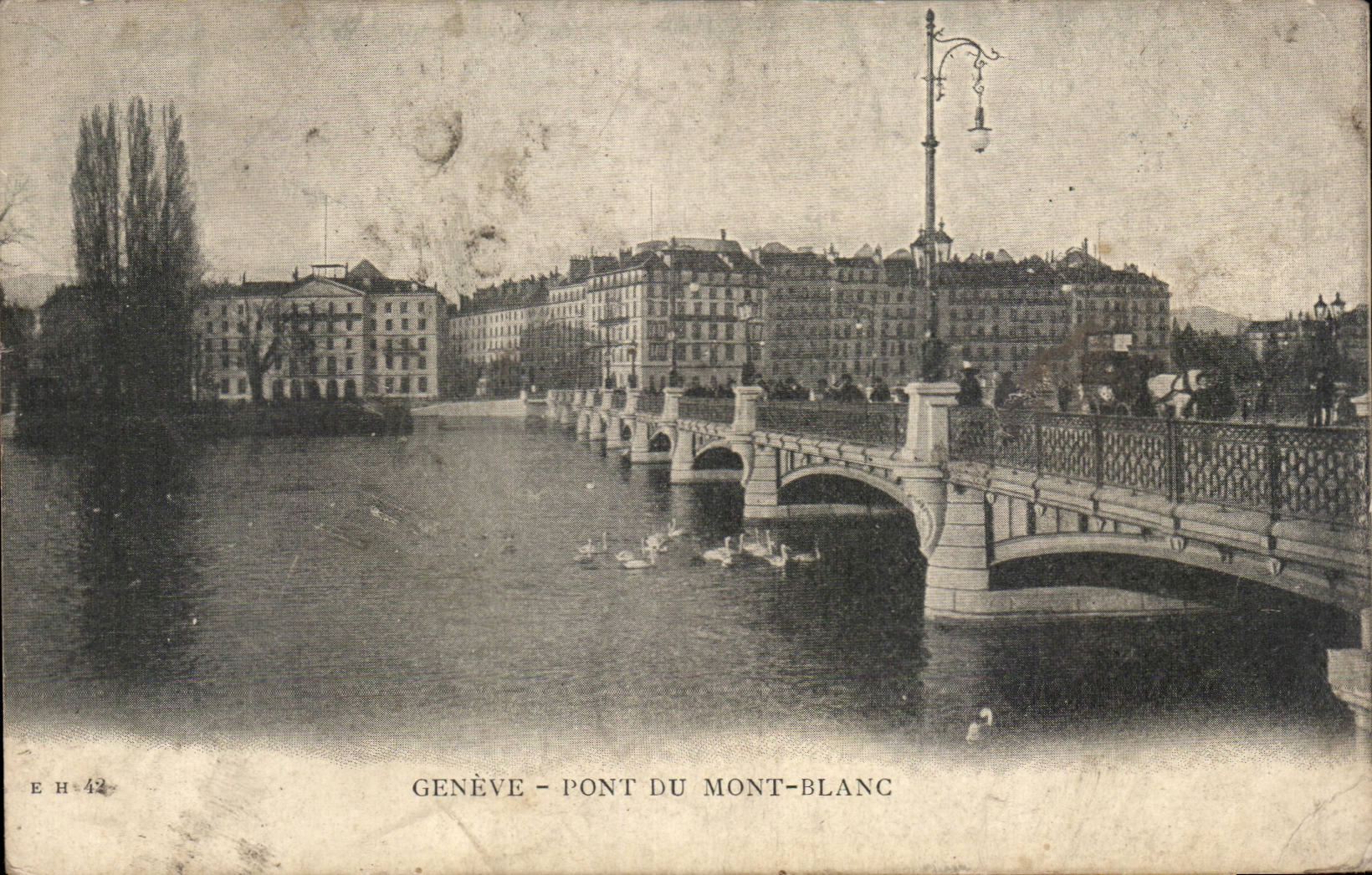 Swiss CPA Geneva Bridge of Mont Blanc