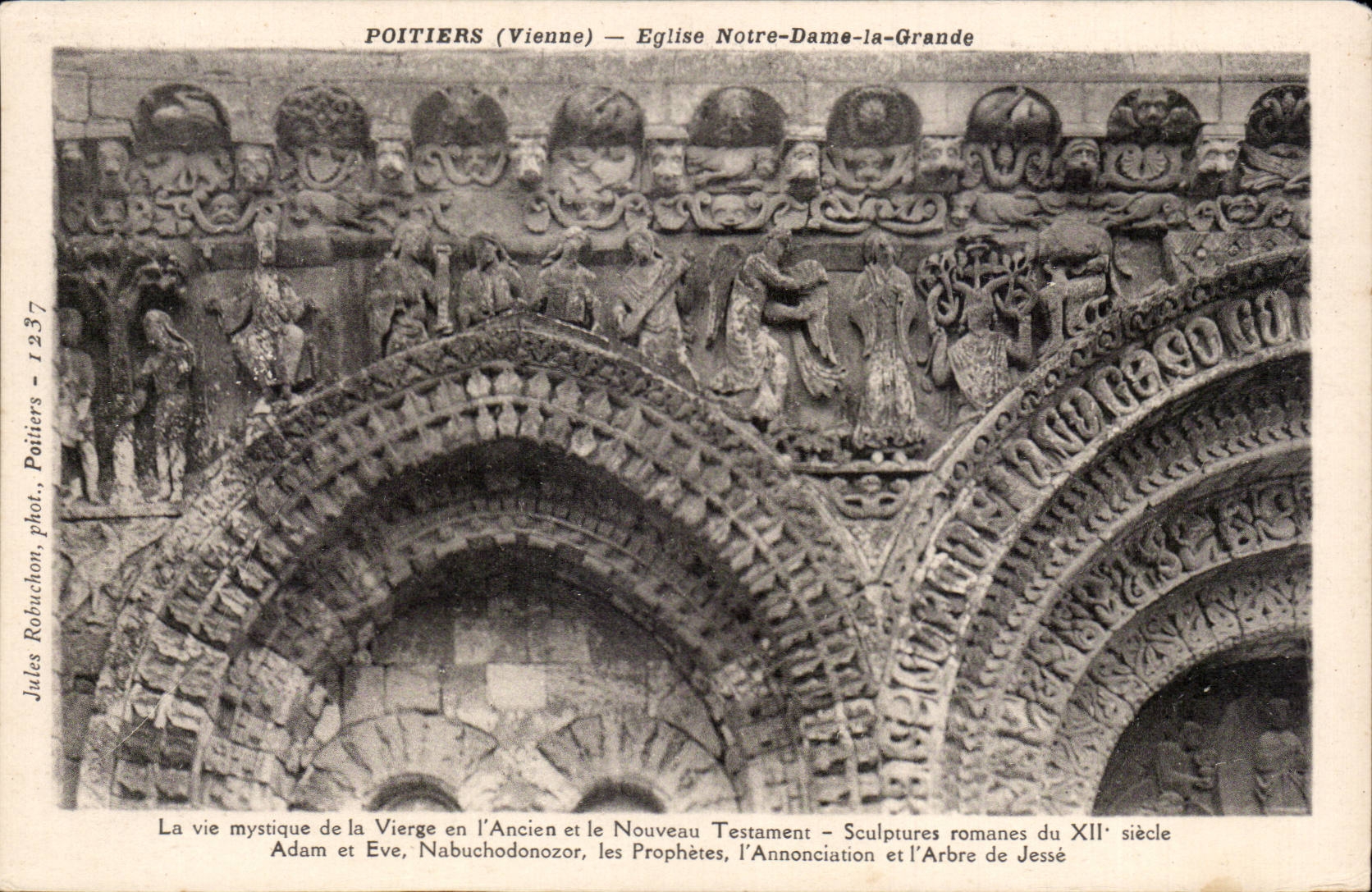 CPA Poitiers Church Our lady Large mystical life in old and the new Will