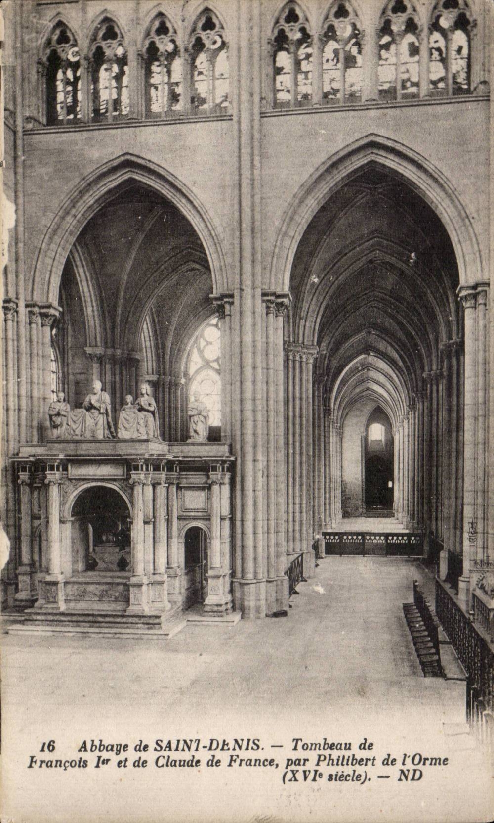 CPA Abbey of Saint Denis Tomb of Francois 1st and Claude of France by Philibert of Elm