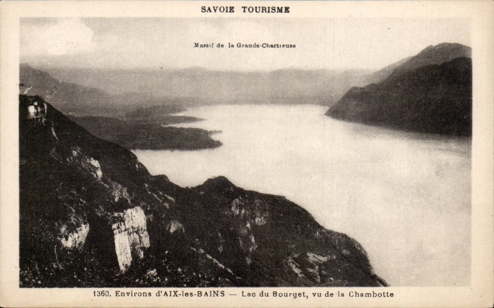Lago grande aix les Bains de los alrededores de CPA de Le Bourget visto de Chambotte chartreuse