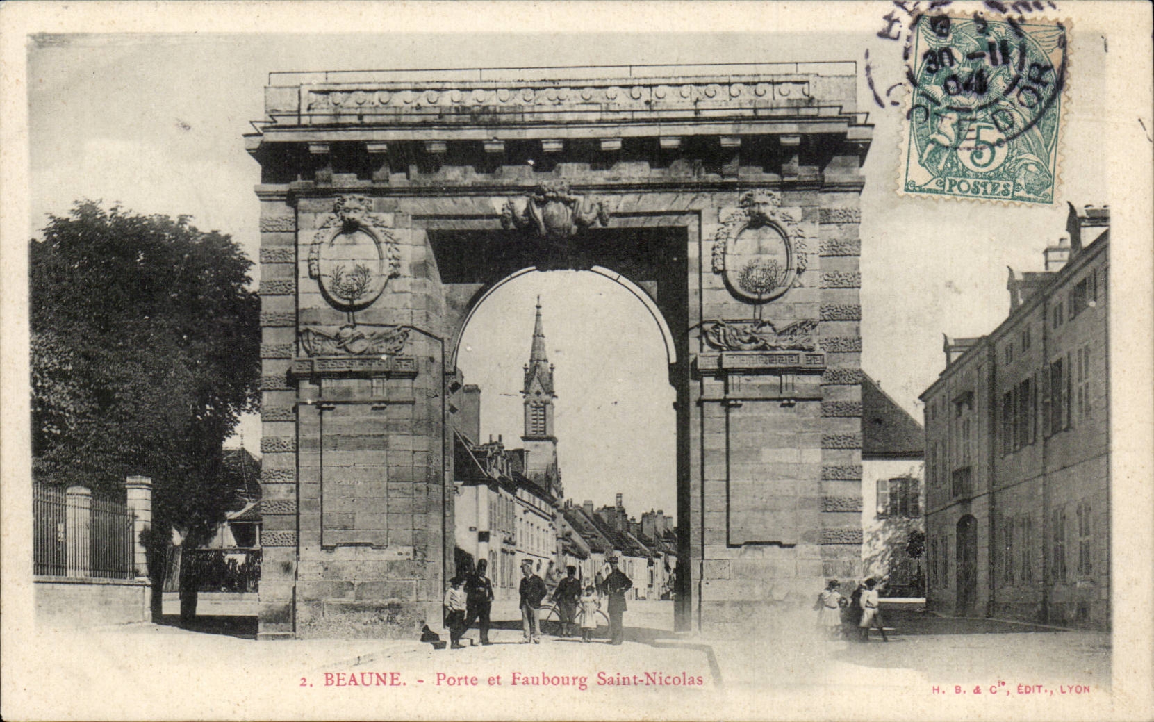 CPA Beaune Gate and faubourfg Holy Nicolas