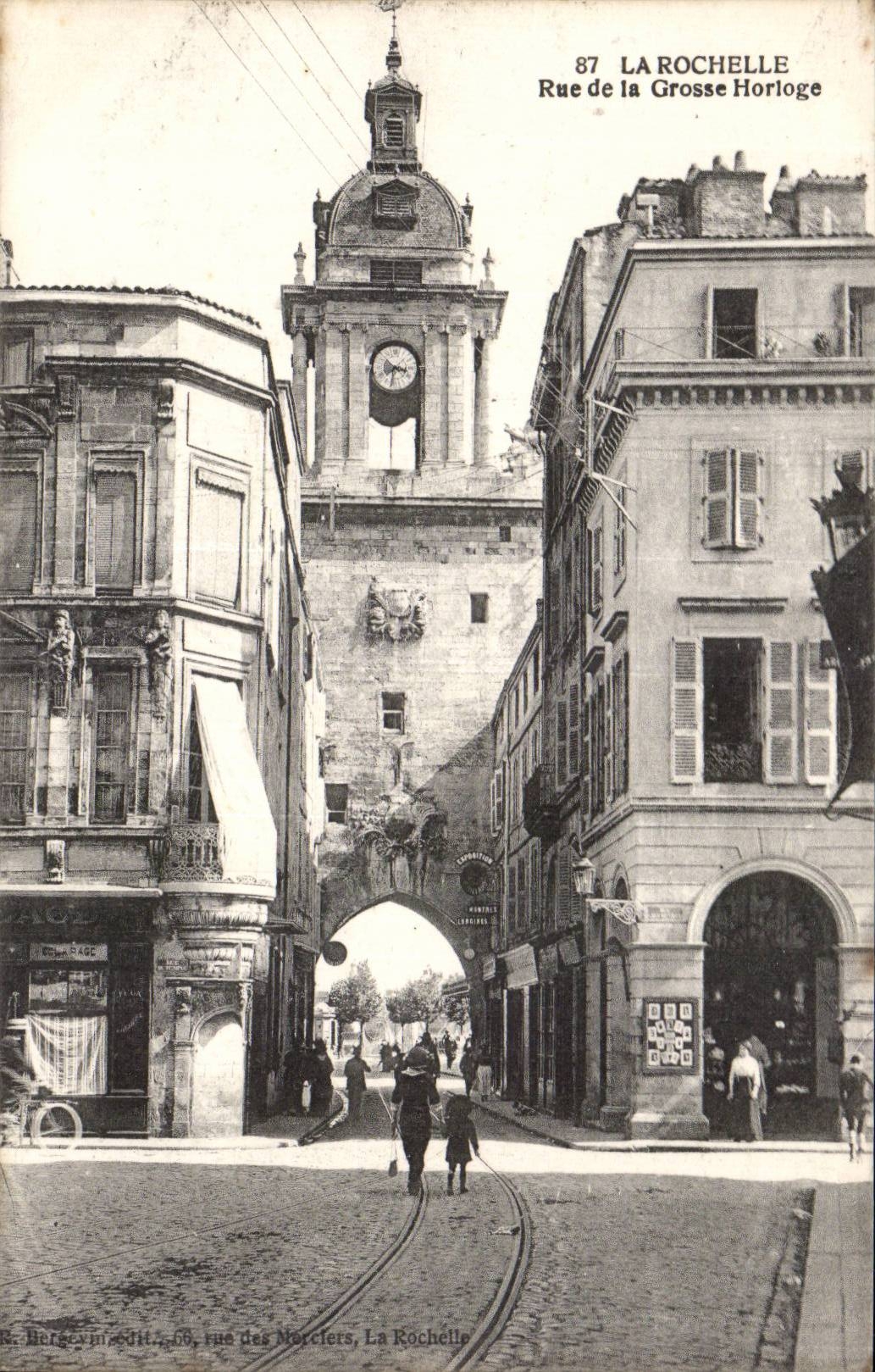 Calle de CPA La Rochelle del holorge grueso