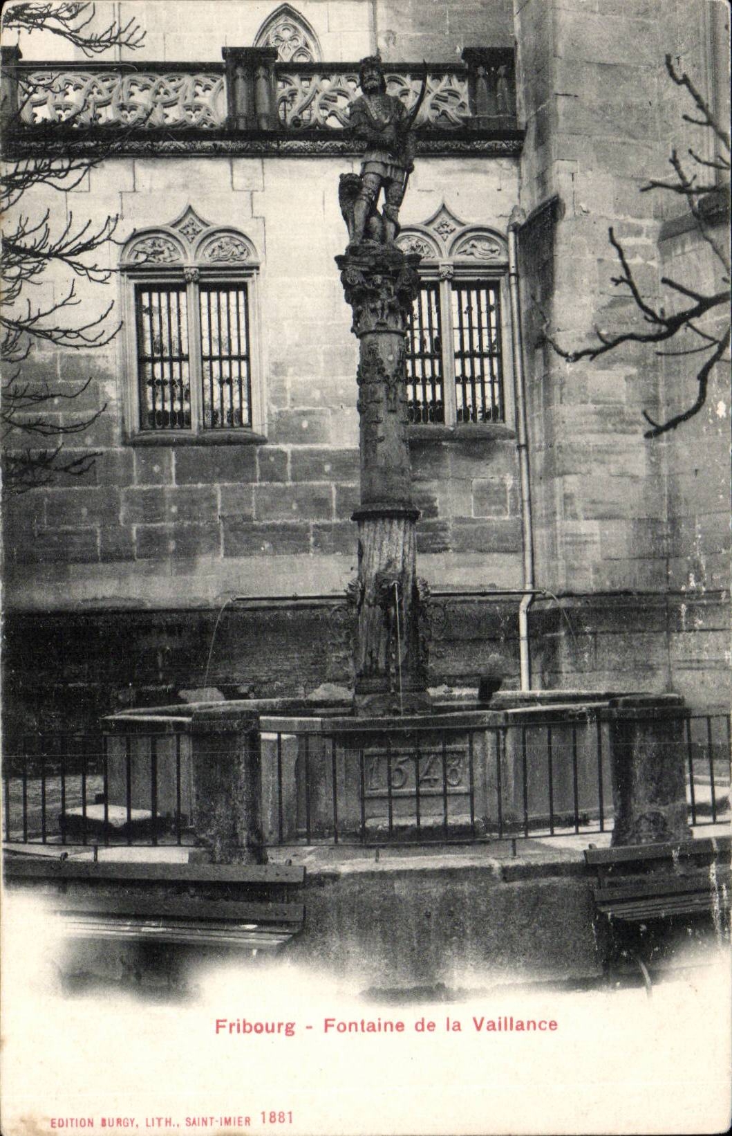 CPA Suisse Fribourg Fontaine de la Vaillance