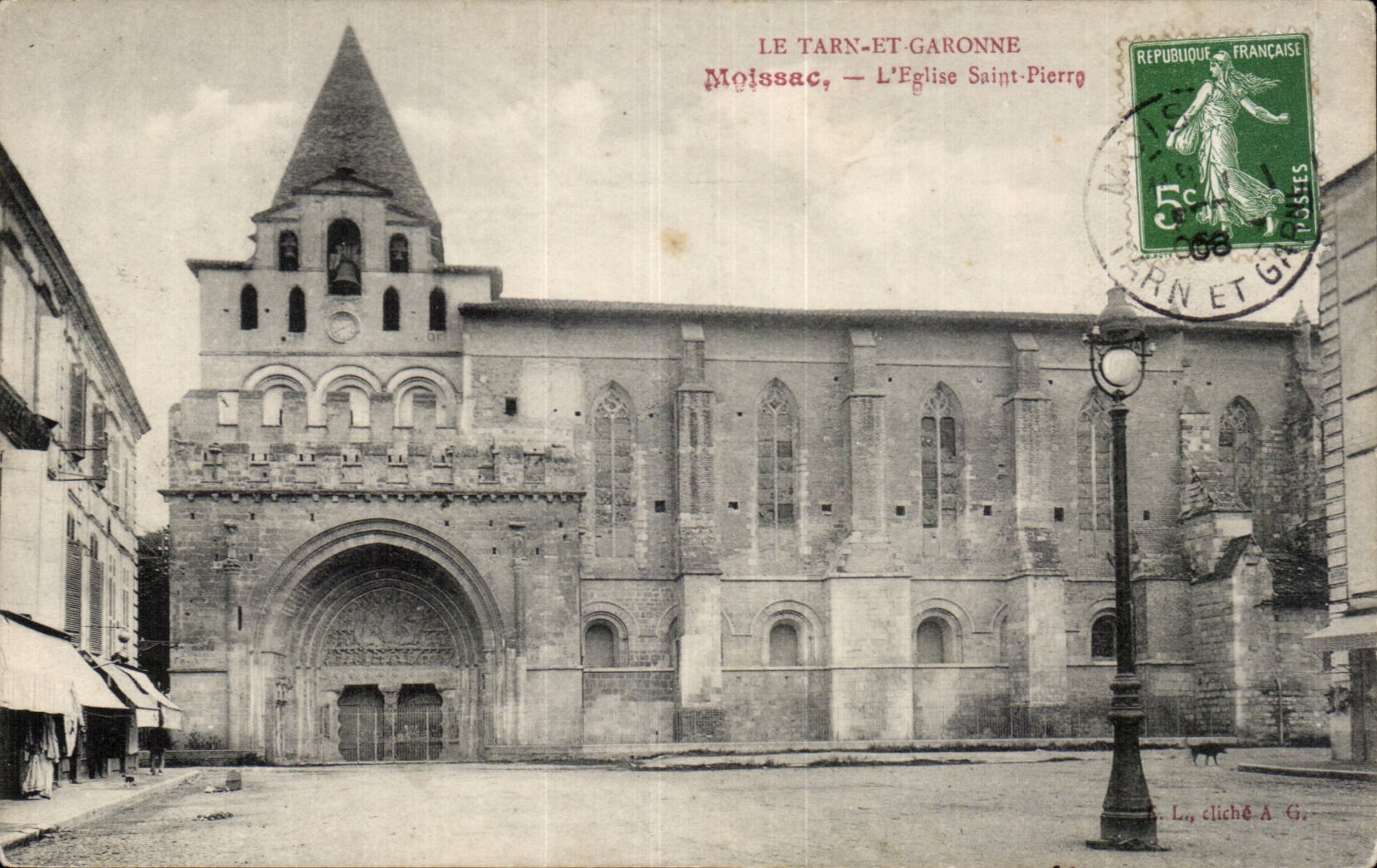 CPA Moissac church Saint Pierre