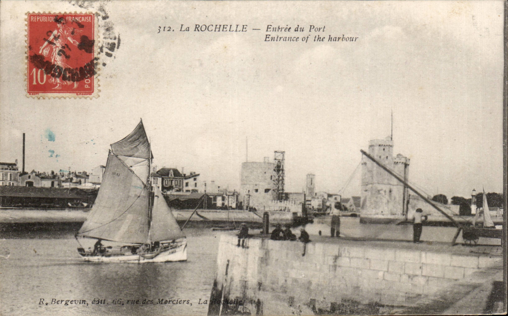 Entrada de CPA La Rochelle del puerto