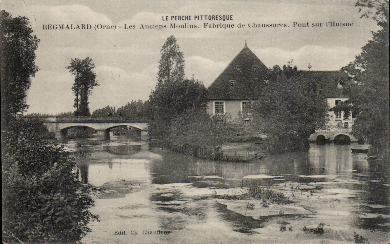 CPA Remarlard Les anciens moulins Fabrique de chaussures Pont sur l Huisne