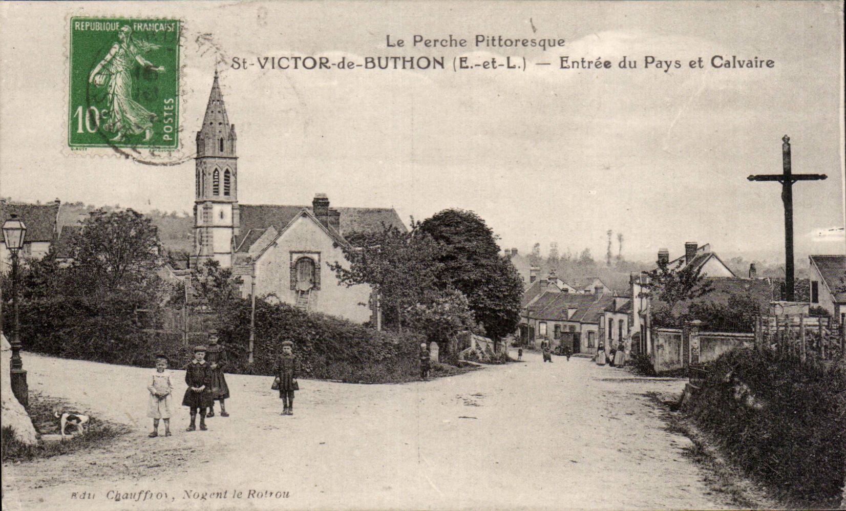 CPA St Victor de Buthon Entrance del pais y del martirio