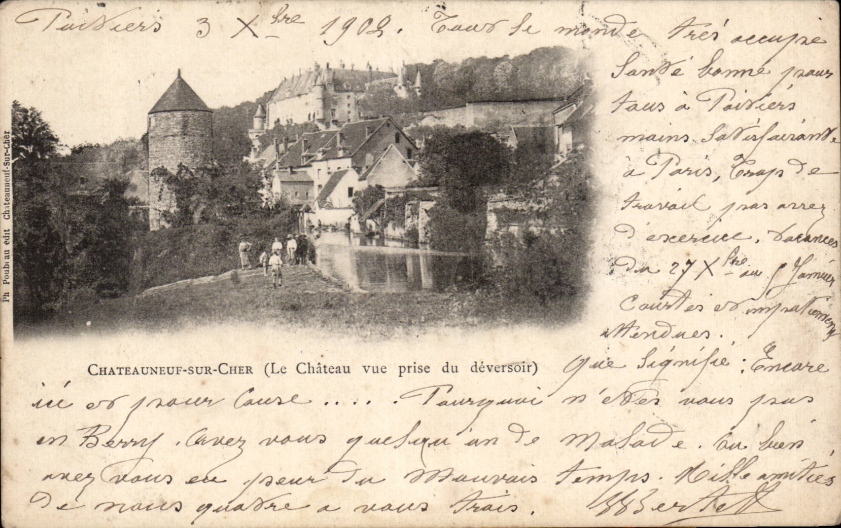 CPA Chateauneuf sur Cher Le chateau