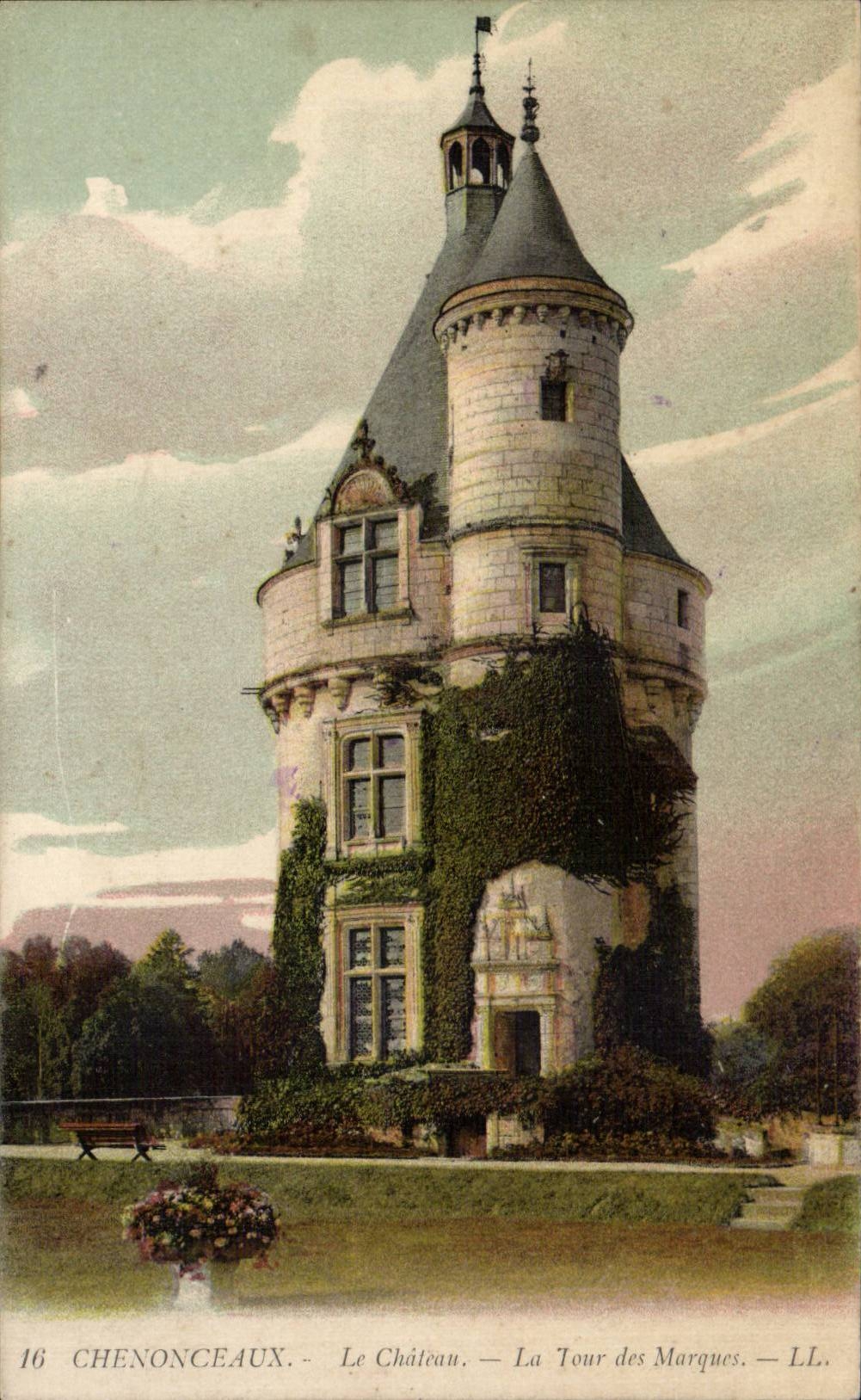 CPA Chenonceaux the castle the tower of the Marks