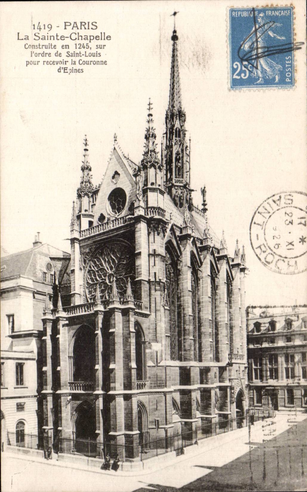 Paris - 1 - La Sainte Chapelle CPA 