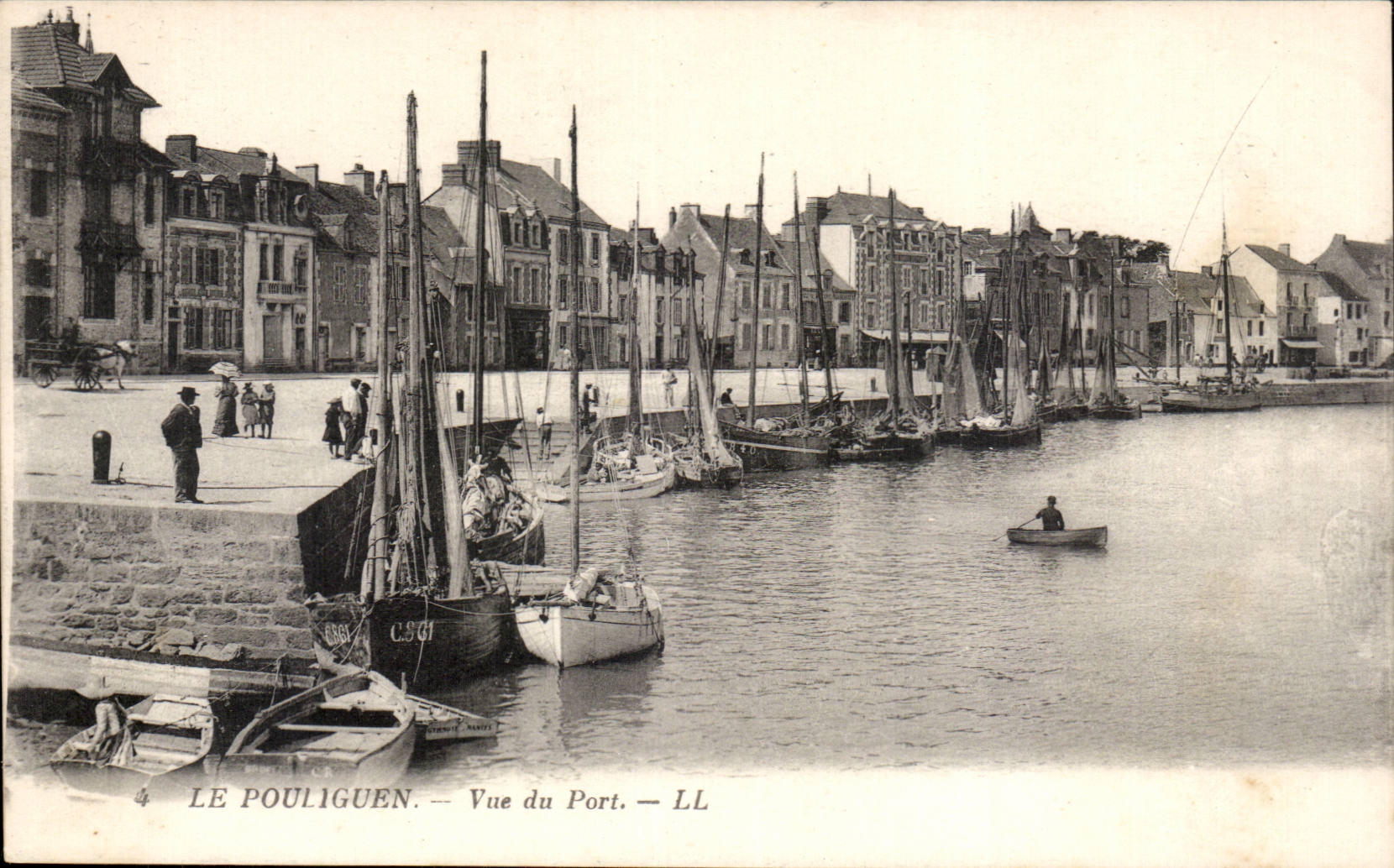Pouliguen - Sight of the Port - CPA