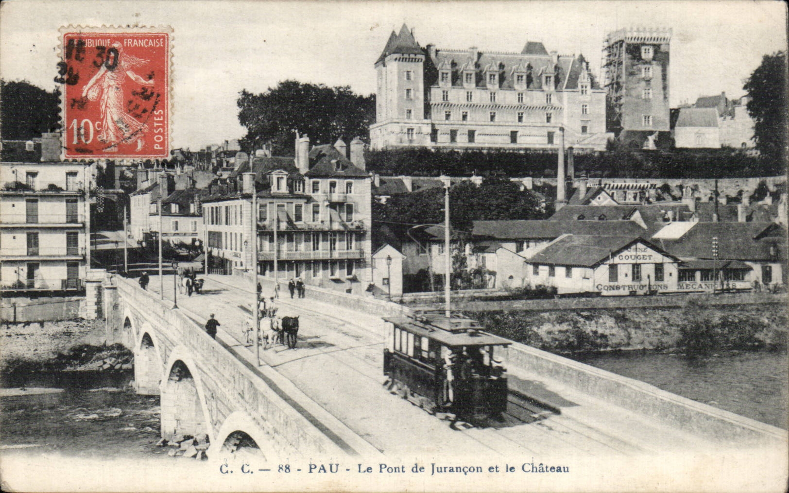 Pau - Le Pont de Jurancon et le Chateau - CPA