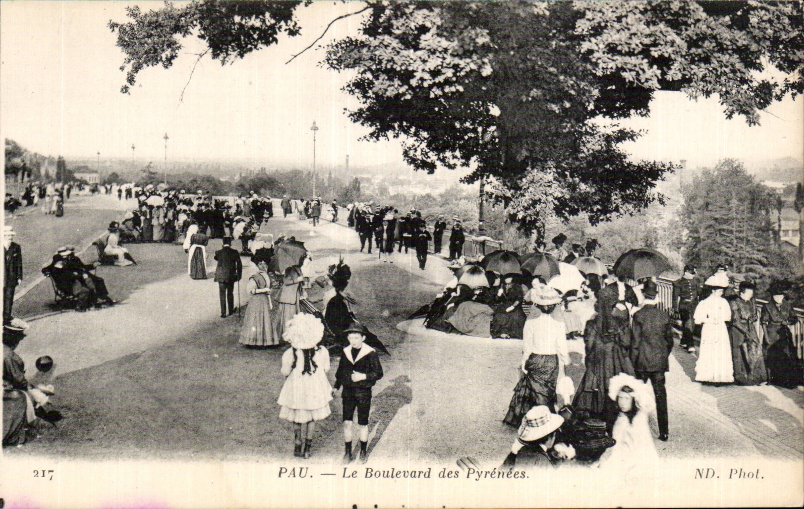 Pau - the Boulevard of the Pyrenees - CPA