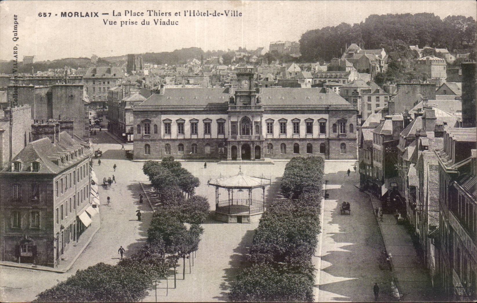 Morlaix - La Place Thiers - Hotel de Ville - CPA 